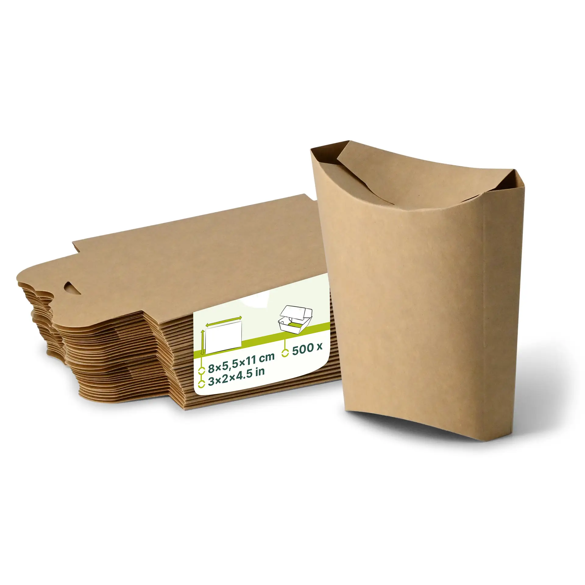 Chip Scoop 8 x 5,5 x 11 cm, kraft Chip Scoop 8 x 5,5 x 11 cm, kraft