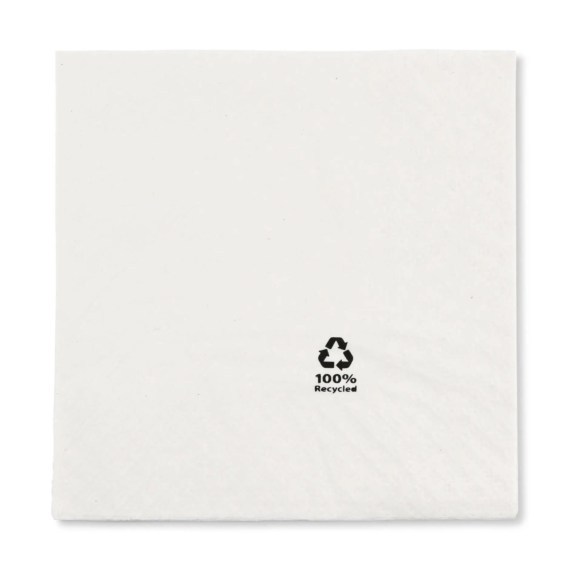 Recycled paper napkins 33 x 33 cm, 2-ply, 1/4 fold, white