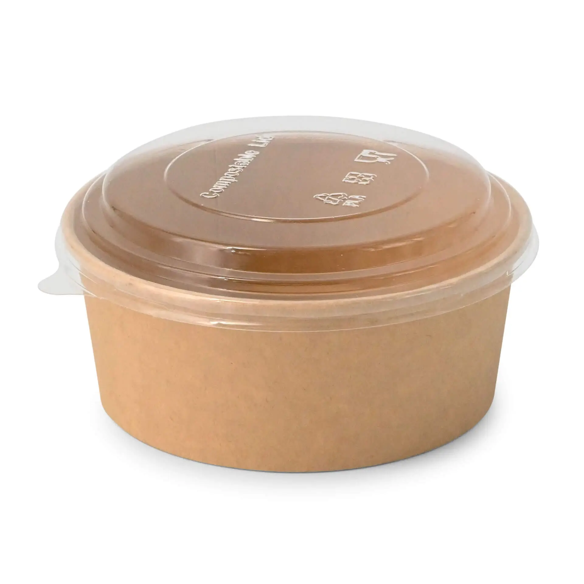Paper-bowls (premium) 650 ml, Ø 150 mm, brown, round, eco-friendly coating dfc08820-kartonschale-salatschale-premium-650-ml-150-mm-braun-rund-bio-beschichtet-2