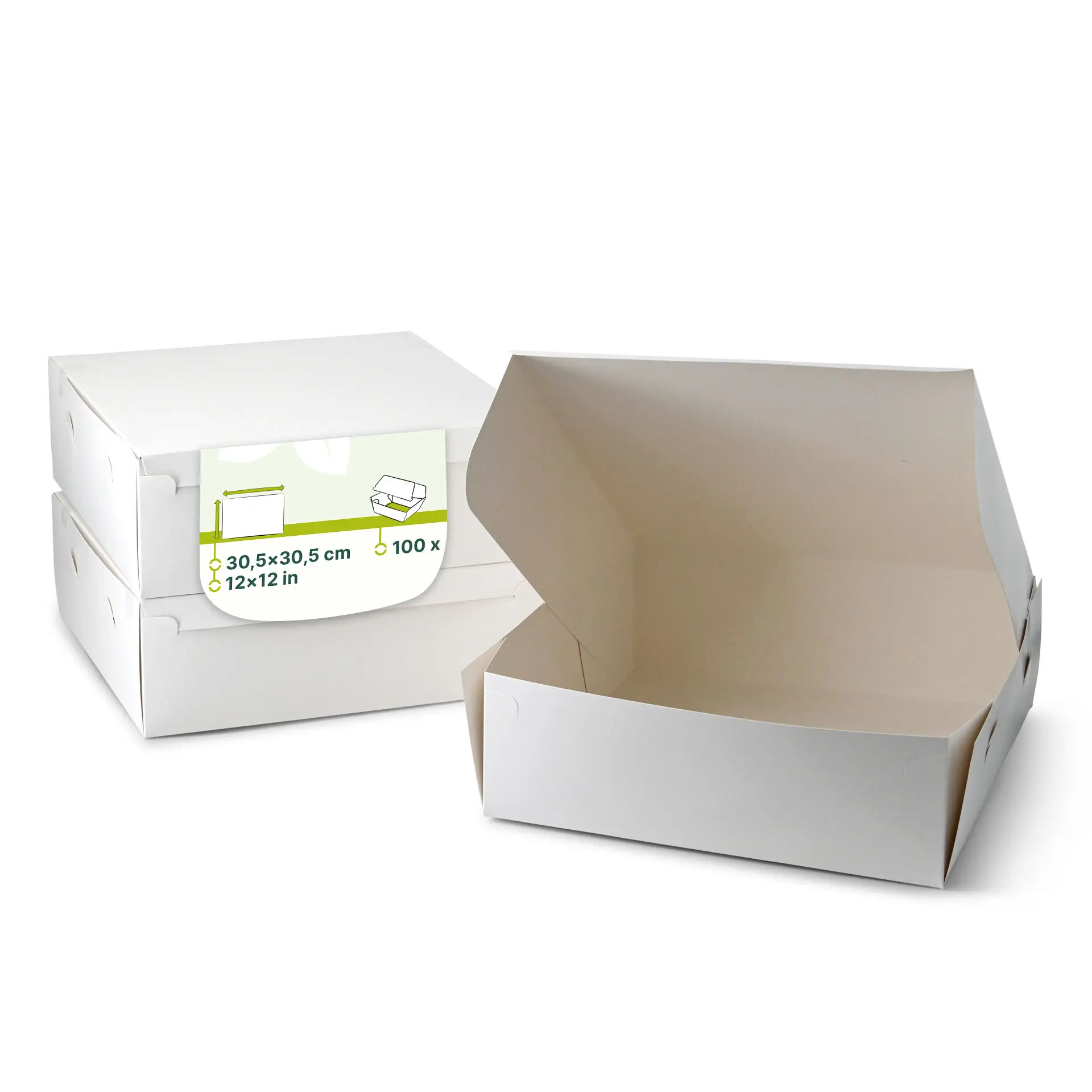 Cakebox L, 30.5 x 30.5 x 10 cm, white Cakebox L, 30.5 x 30.5 x 10 cm, white