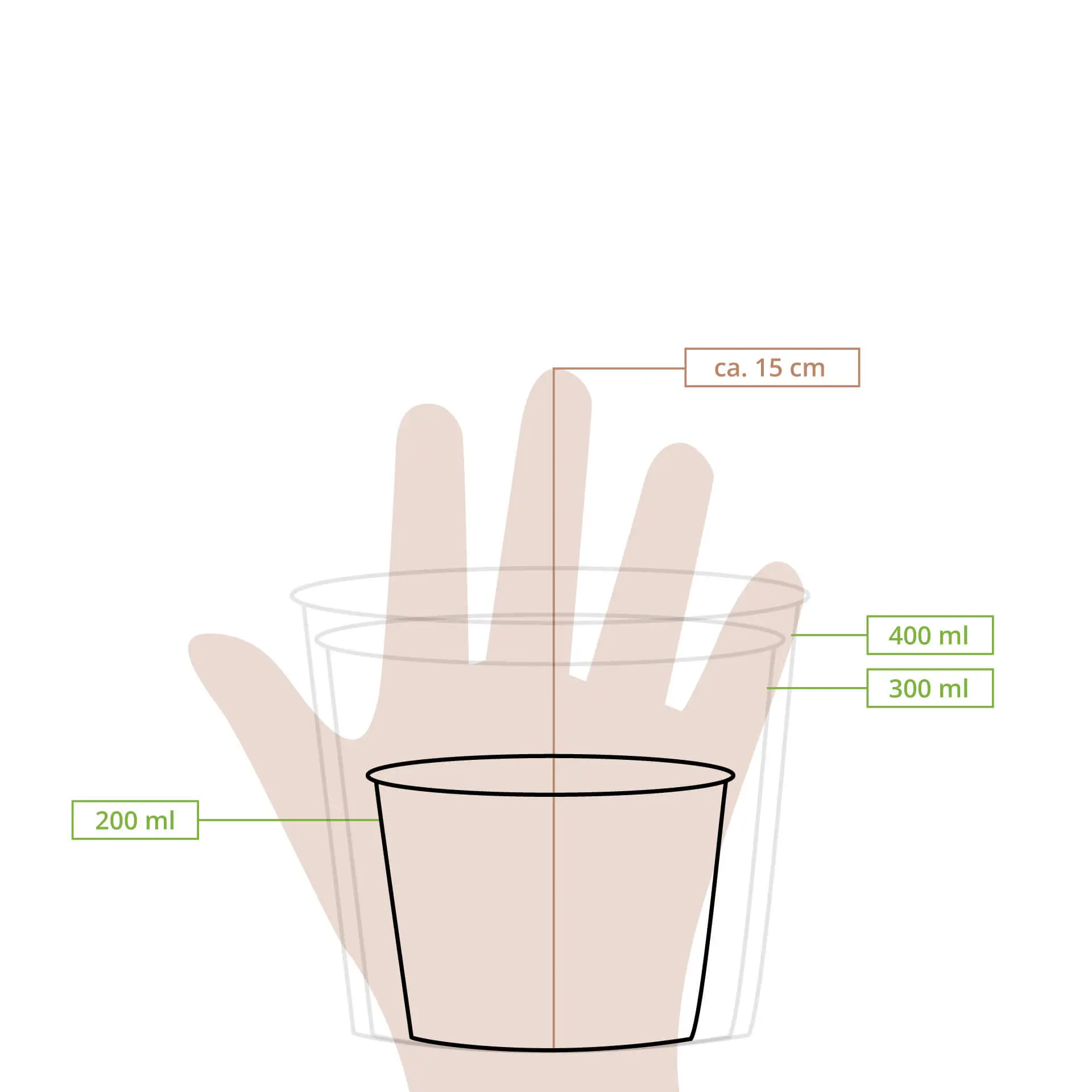 Soup cup to go made of cardboard (Premium) 200 ml / 8 oz, Ø 90 mm, brown, eco-friendly coating