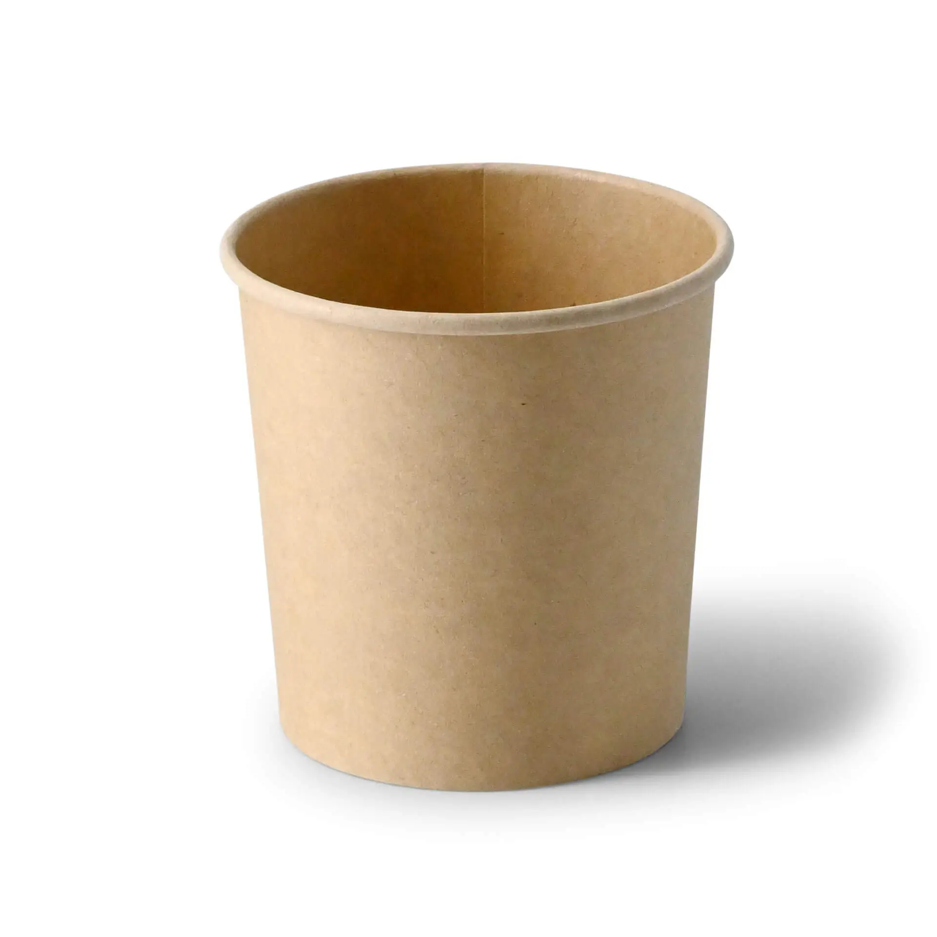 Soup cup to go made of cardboard 300 ml / 12 oz, Ø 90 mm, brown, eco-friendly coating