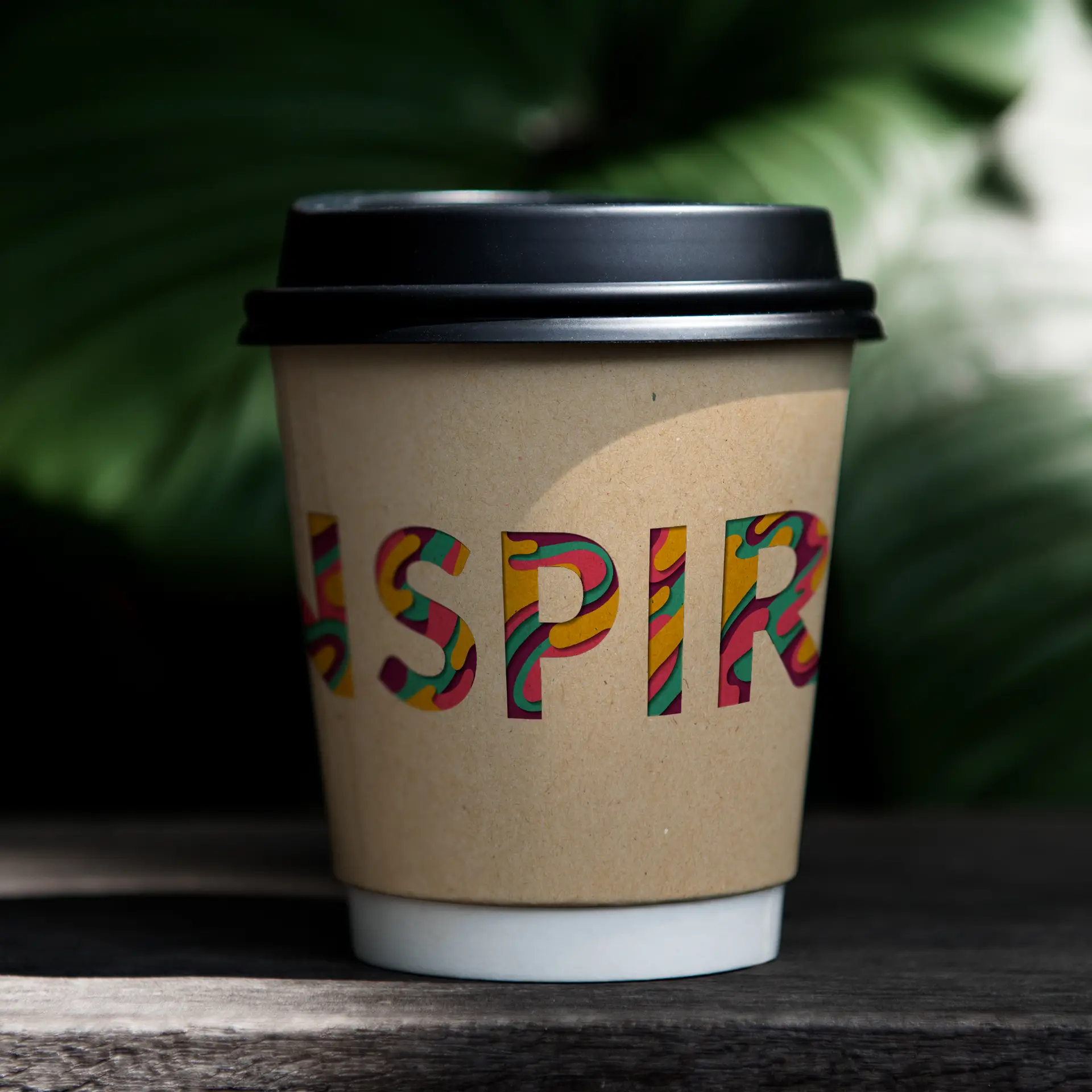 Custom Printed Paper Cups (Double-Walled) 200 ml / 8 oz, double-walled, brown / white, matt, PLA coating