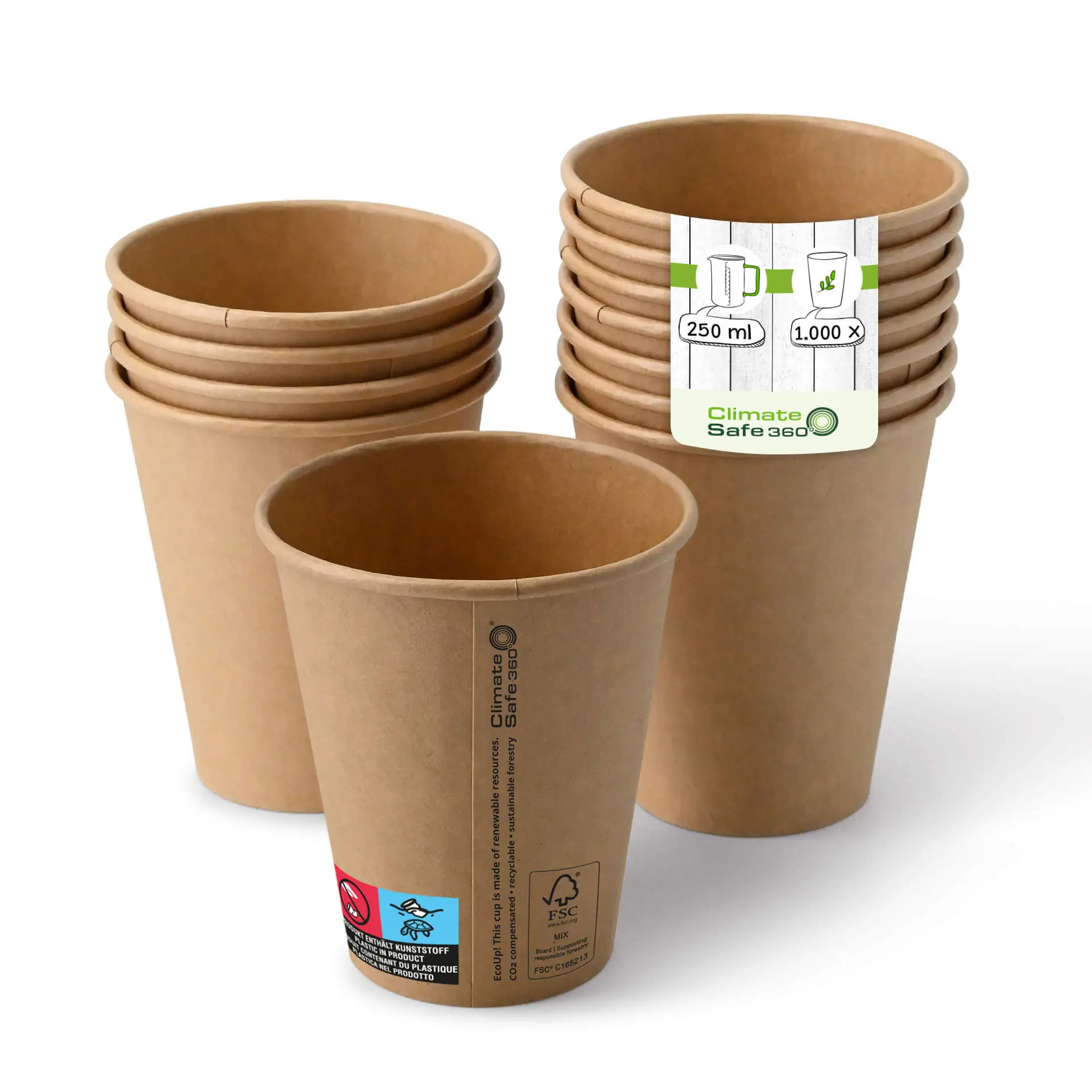 10 oz Paper cups (coated), Ø 90 mm, brown con10012-01-0-pappbecher-beschichtet-250-ml-10-oz-90-mm-braun
