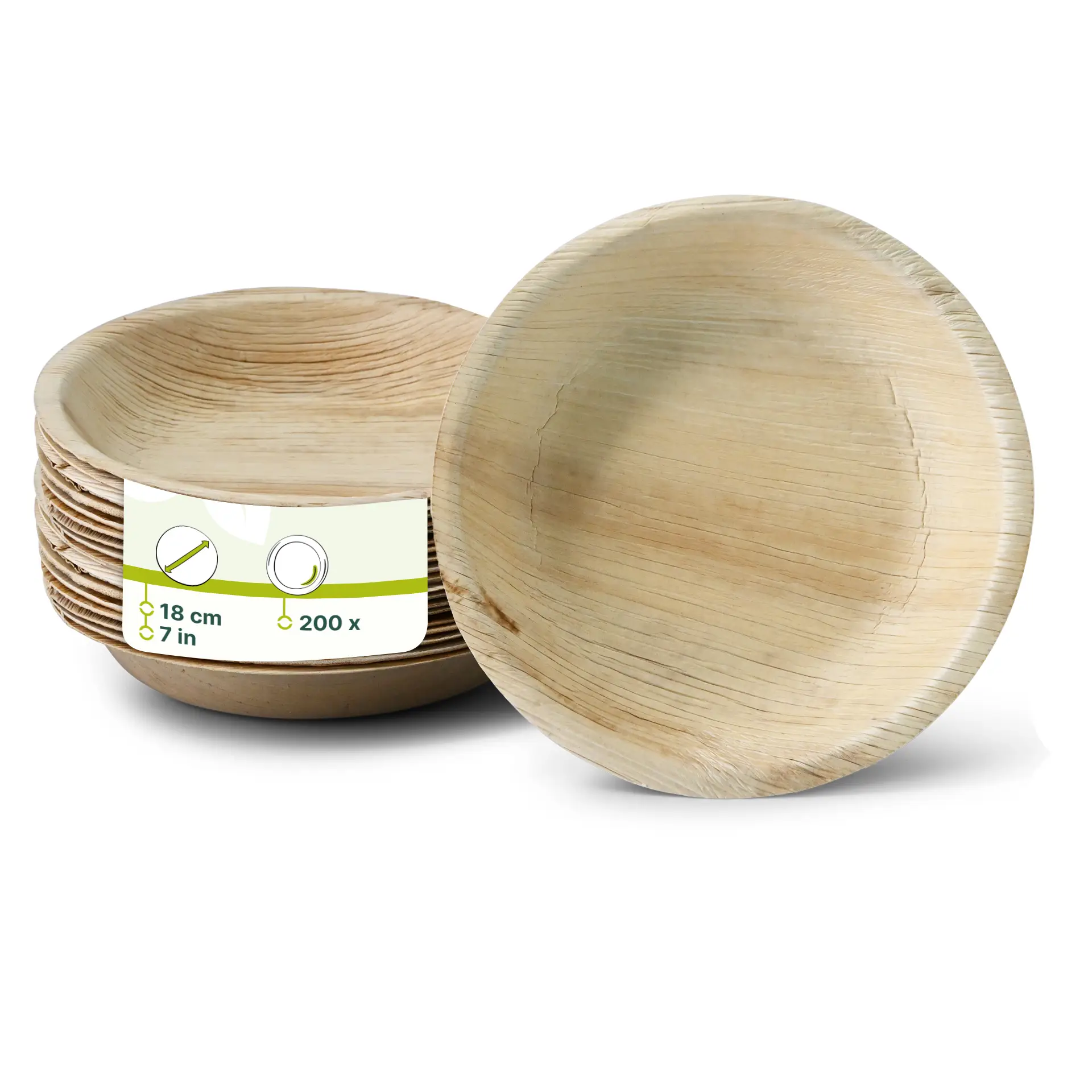 Palm leaf plates "Palmware®" Ø 18 cm, deep, round Palm leaf plates "Palmware®" Ø 18 cm, deep, round