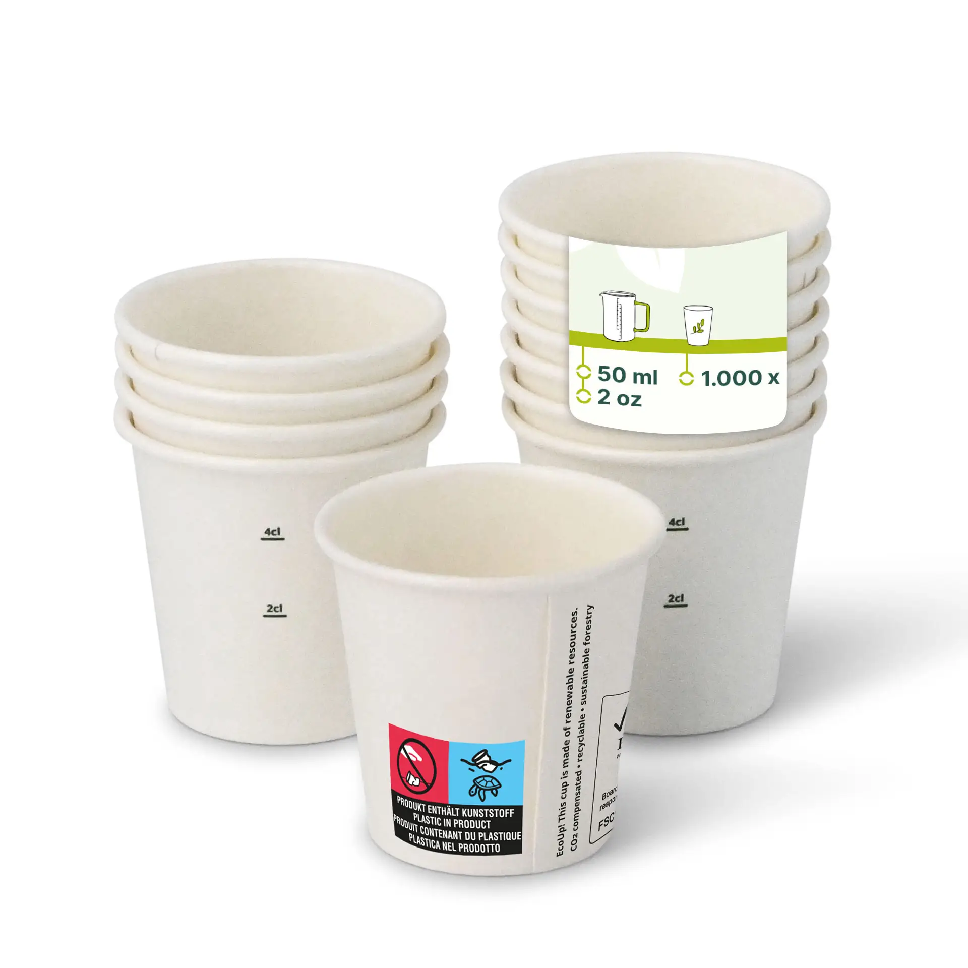 2 oz Paper cups (coated), Ø 50 mm, white con10019-01-0-pappbecher-beschichtet-50-ml-2-oz-50-mm-weiss