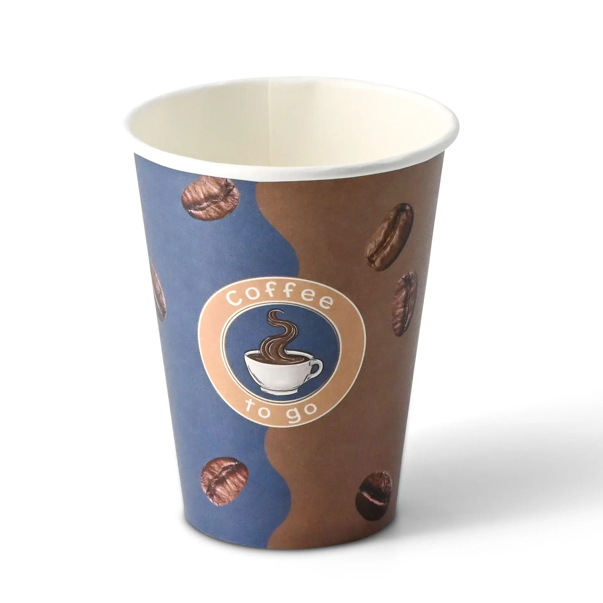 12 oz Paper cup printed with "Coffee" (coated), Ø 80 mm con10023-01-0-pappbecher-bedruckt-kaffee-beschichtet-300-ml-12-oz-90-mm-weiss-1