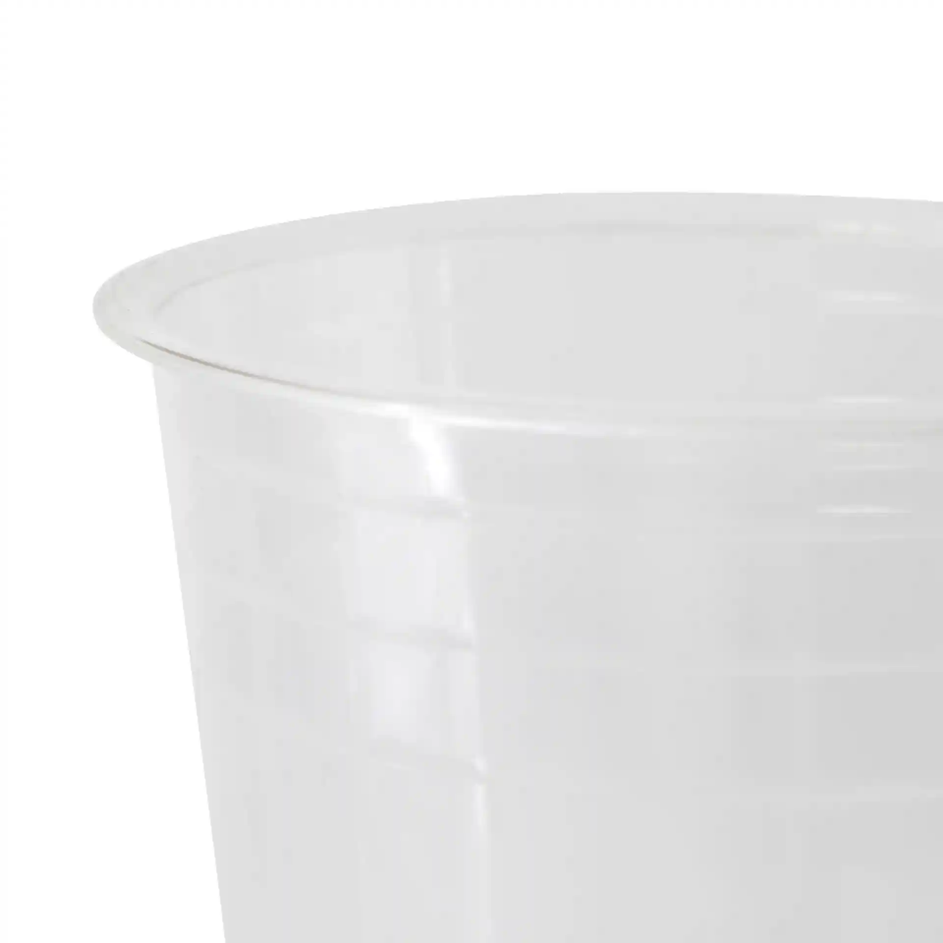 Clear PLA plastic cup with a height of 148 mm and a top diameter of 95 mm.