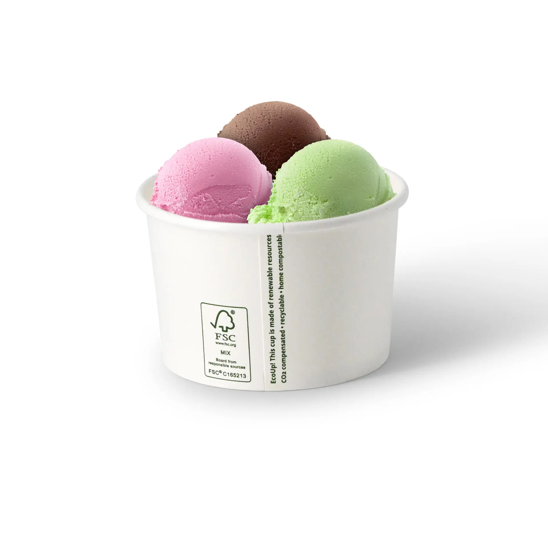 8 oz, max. 9.5 oz Paper Ice Cream Cups M, Ø 92 mm, white dfc069441-eisbecher-aus-pappe-m-200-ml-max-270-ml-92-mm-weiss-1