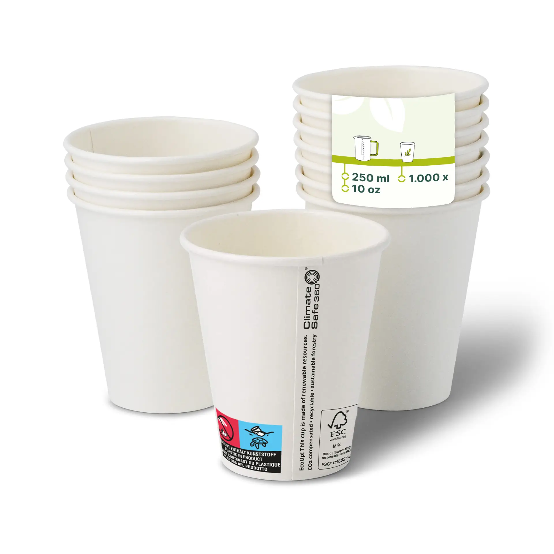 10 oz Paper cups (coated), Ø 90 mm, white con10013-01-0-pappbecher-beschichtet-250-ml-10-oz-90-mm-weiss