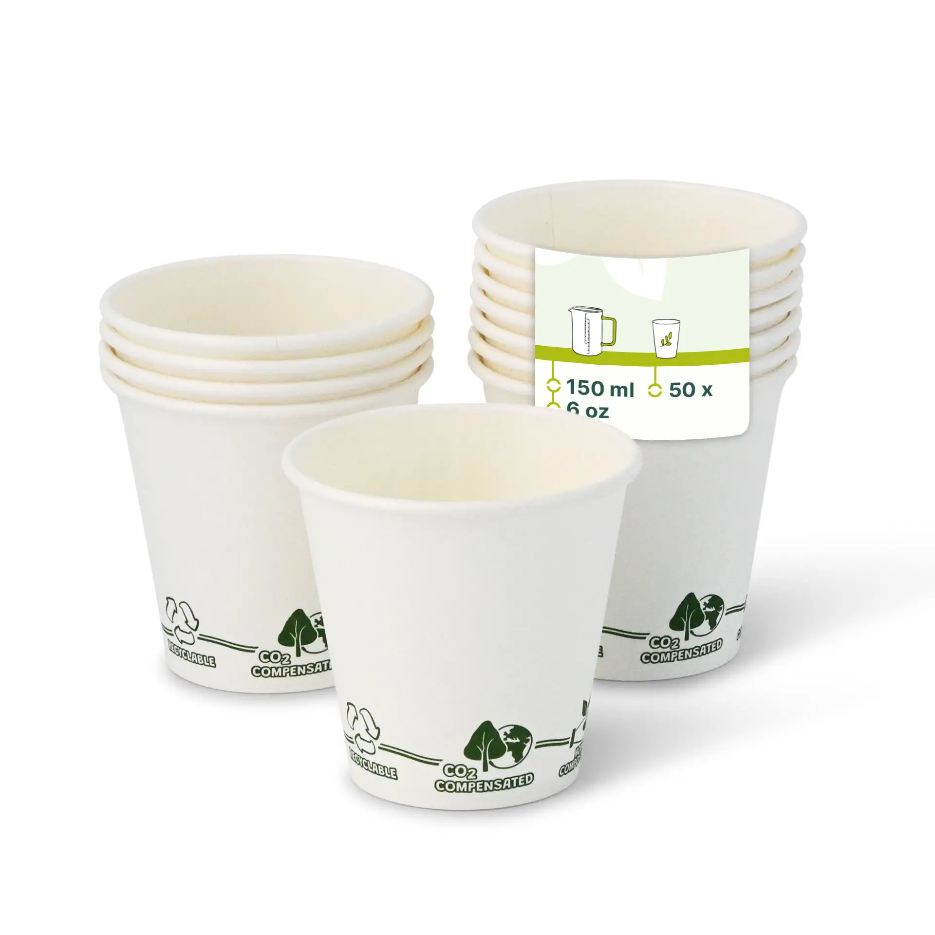6 oz Paper cup single wall, Ø 80 mm, "EcoUp©"- icons dhd043981-pappbecher-150-ml-6-oz-80-mm-ecoup-icons
