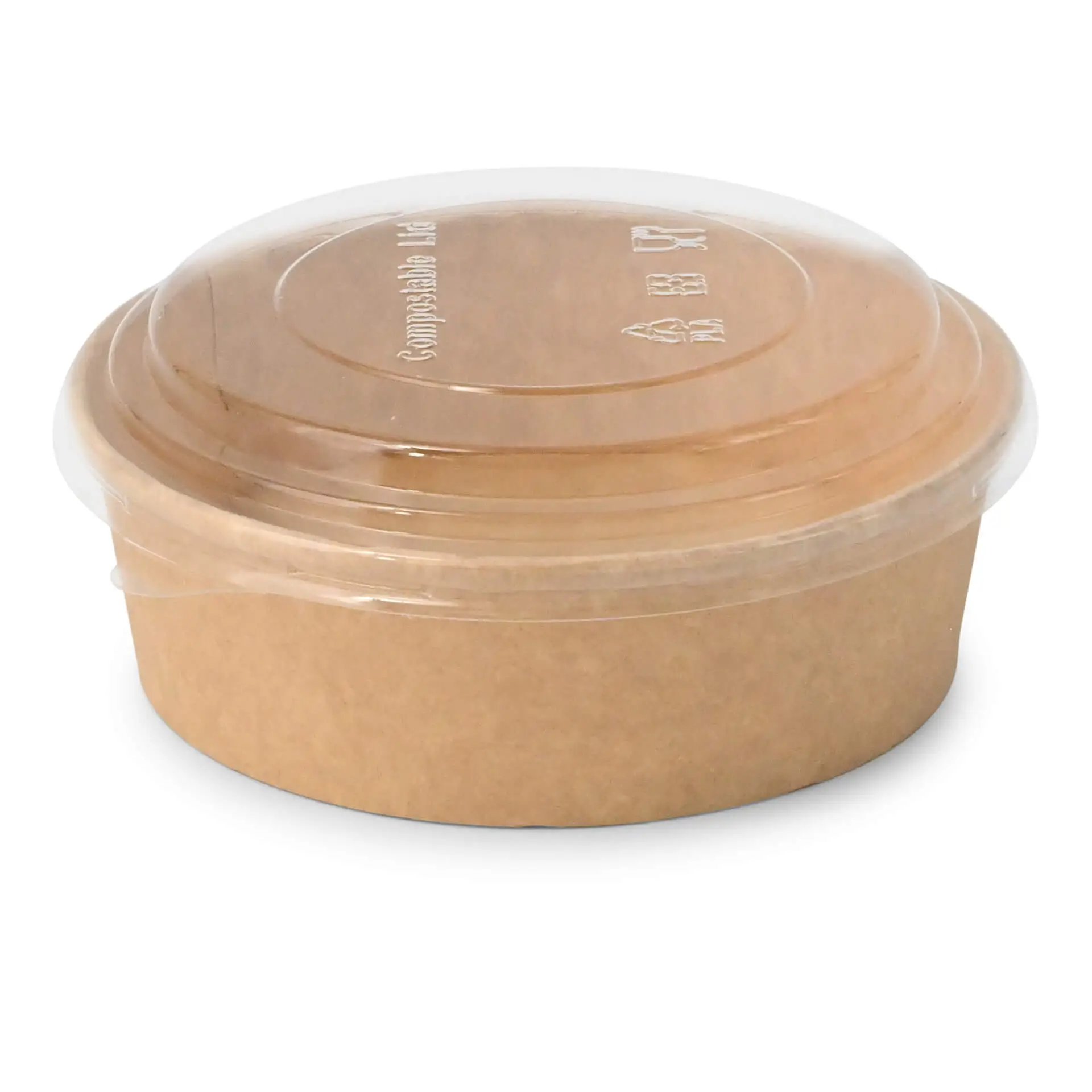 Paper bowls (coated) / Salad bowls 400 ml, Ø 150 mm, brown, round (650 ml max. volume)
