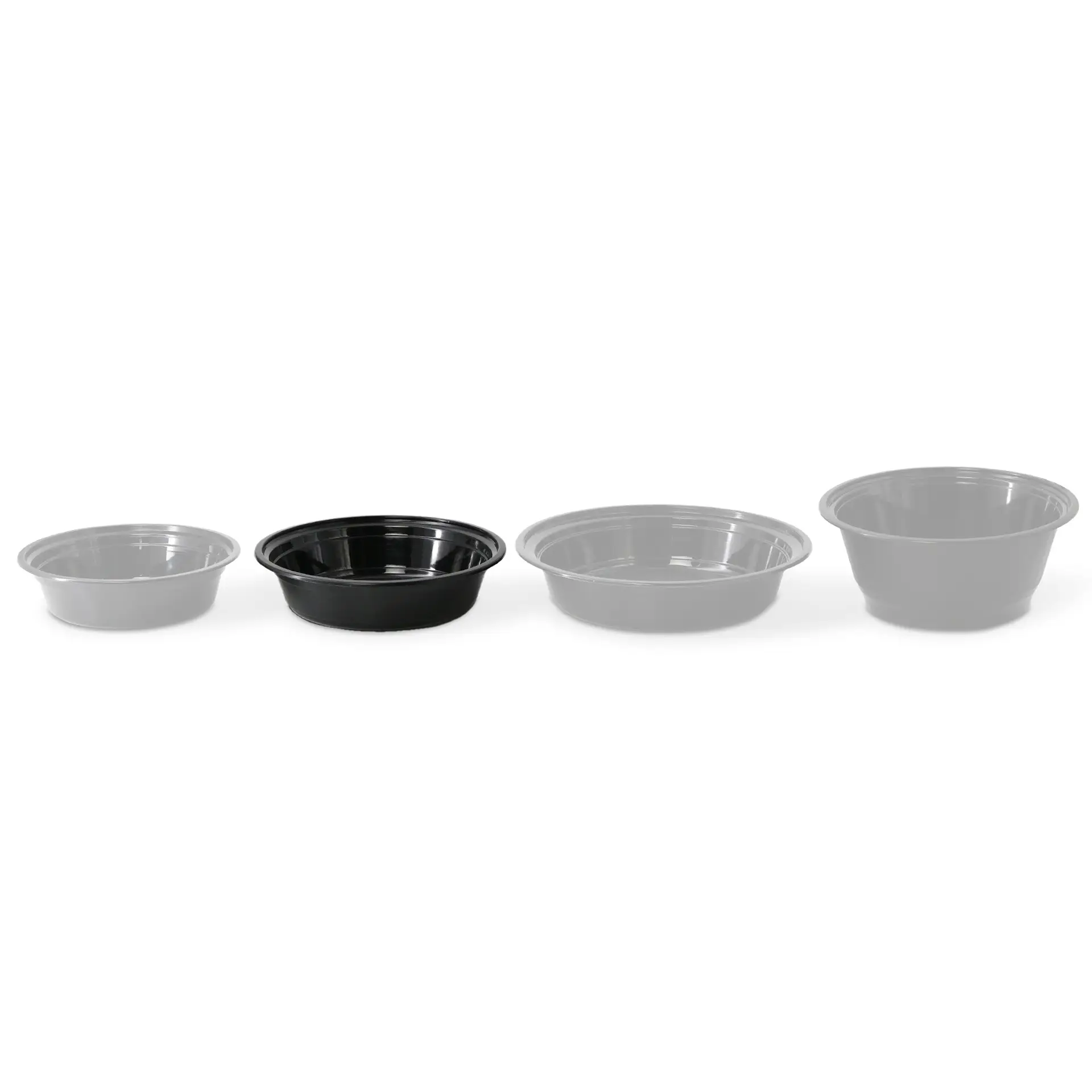 Reusable plate made of PP 700 ml, round, black