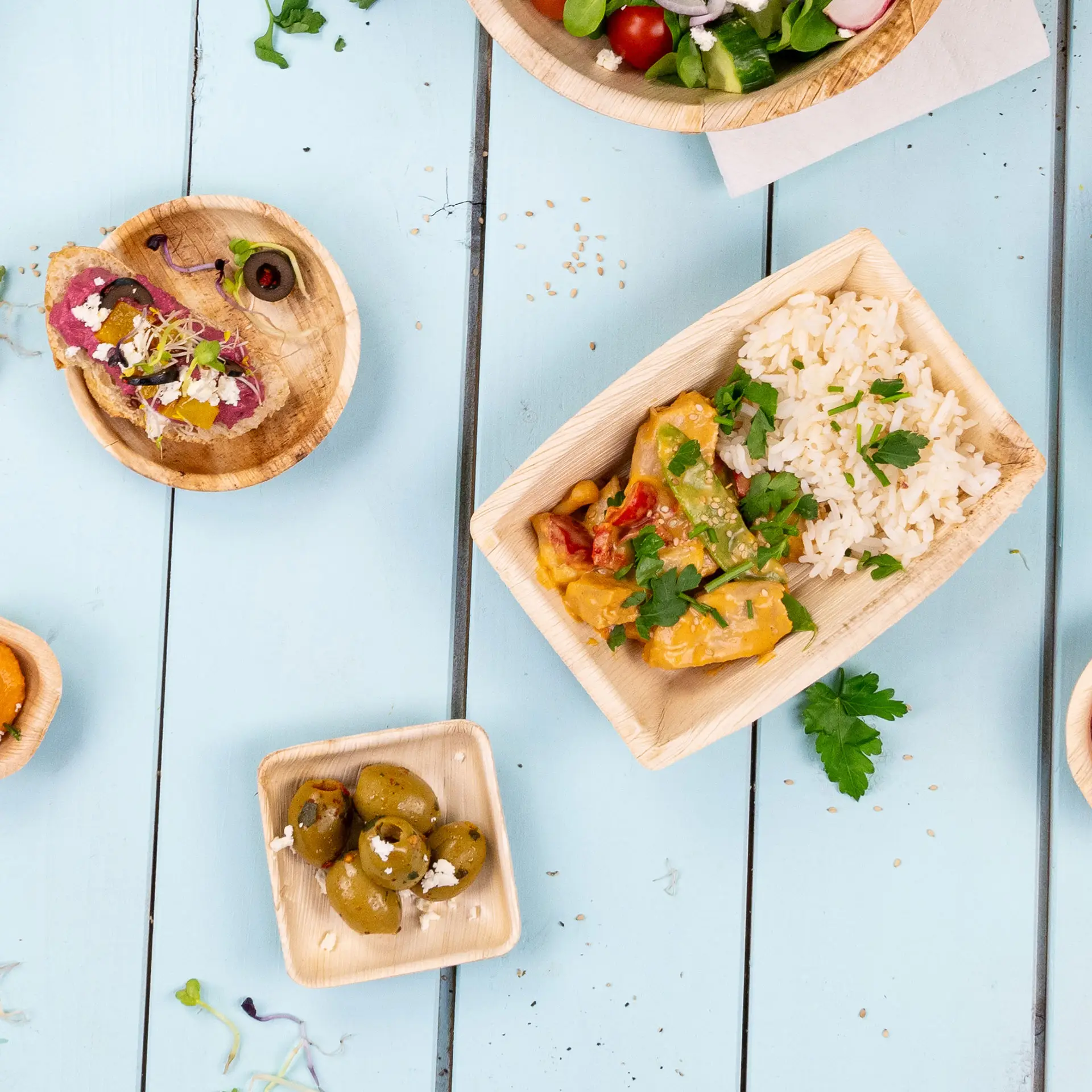 Palm leaf bowls  "Palmware®" 80 ml, square dtw05482-palmblatt-schaelchen-palmware-80-ml-quadratisch-5