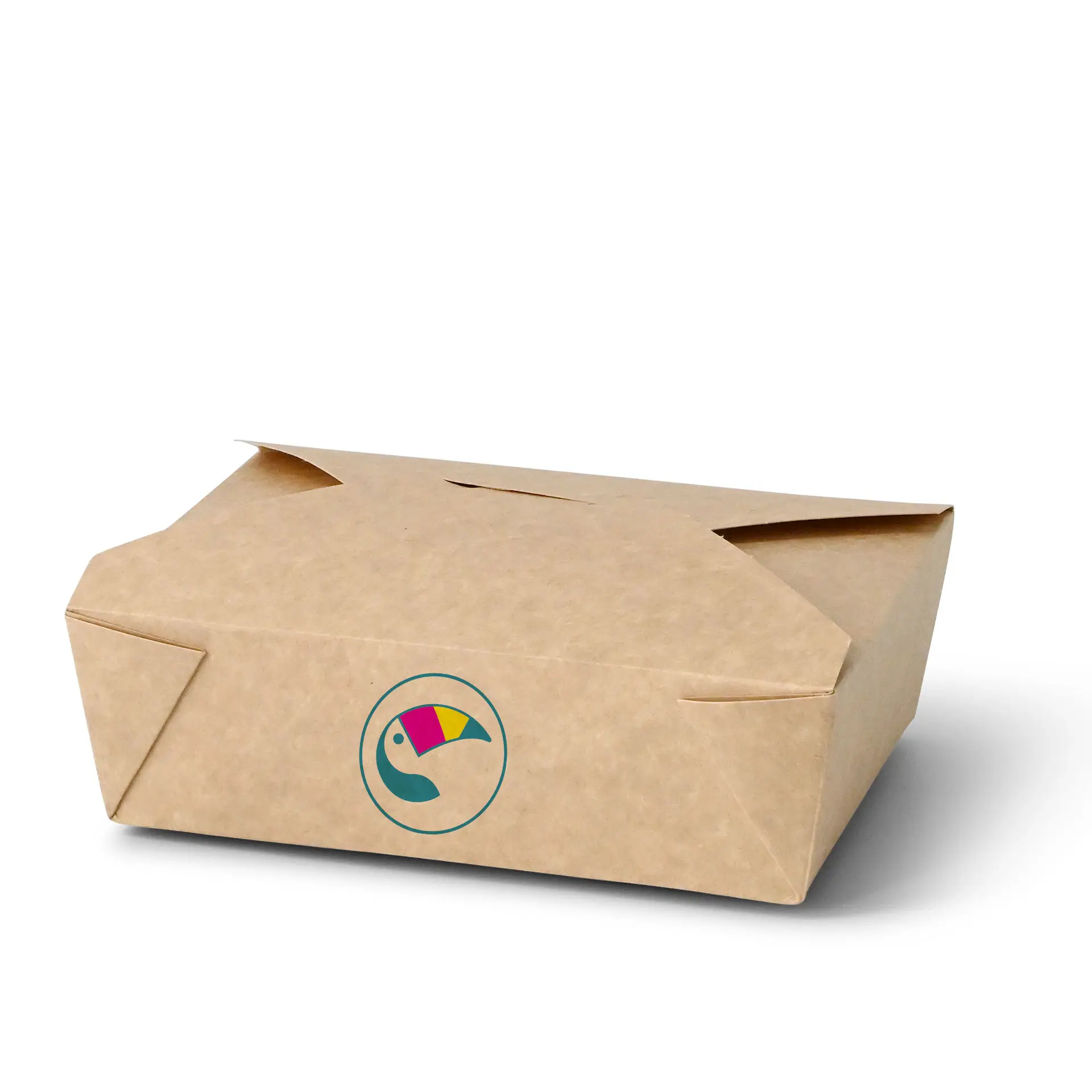 Custom printed takeaway box, 1500 ml, PE-coated