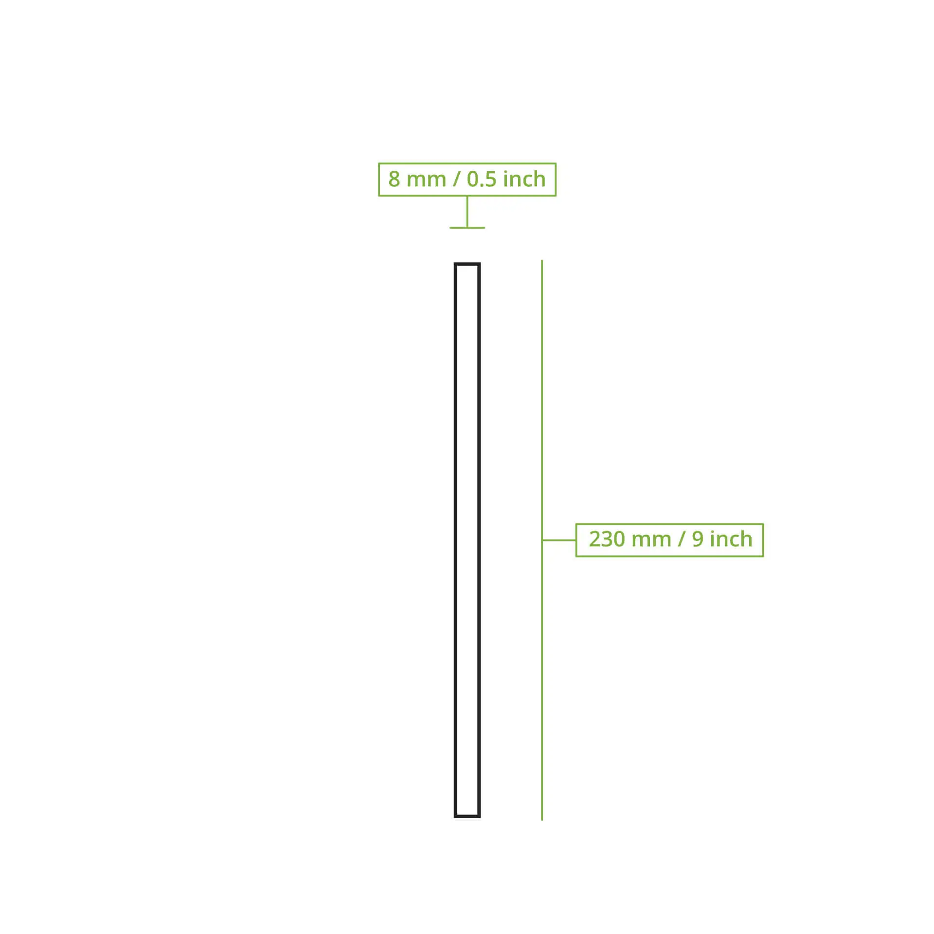 Jumbo drinking straw 23 cm, Ø 0,8 cm, brown, vertically rolled