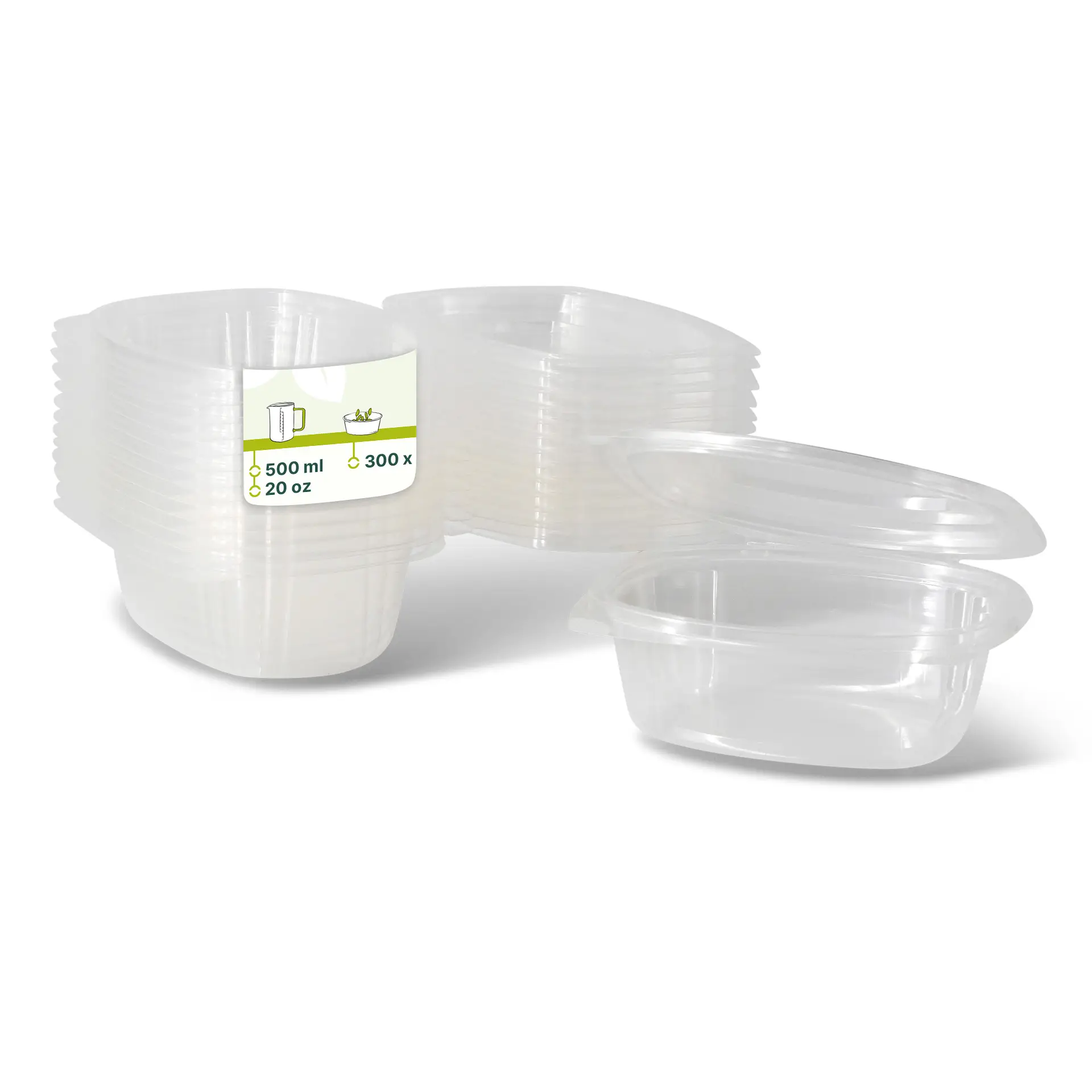 PLA Deli Bowls 500 ml, folding lid, rectangular PLA Deli Bowls 500 ml, folding lid, rectangular