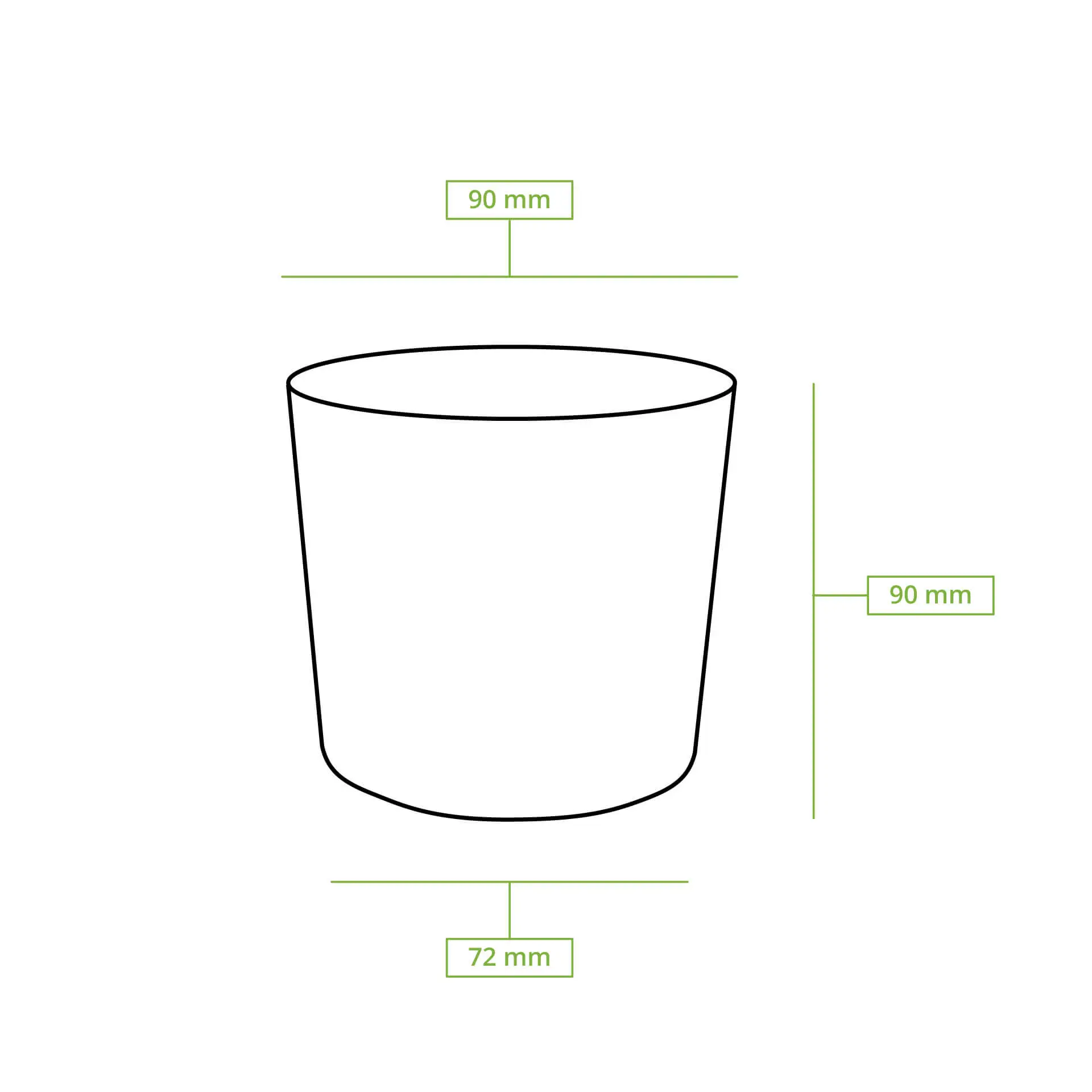 Soup cup to go made of cardboard (Premium) 12 oz, Ø 90 mm, white, eco-friendly coating