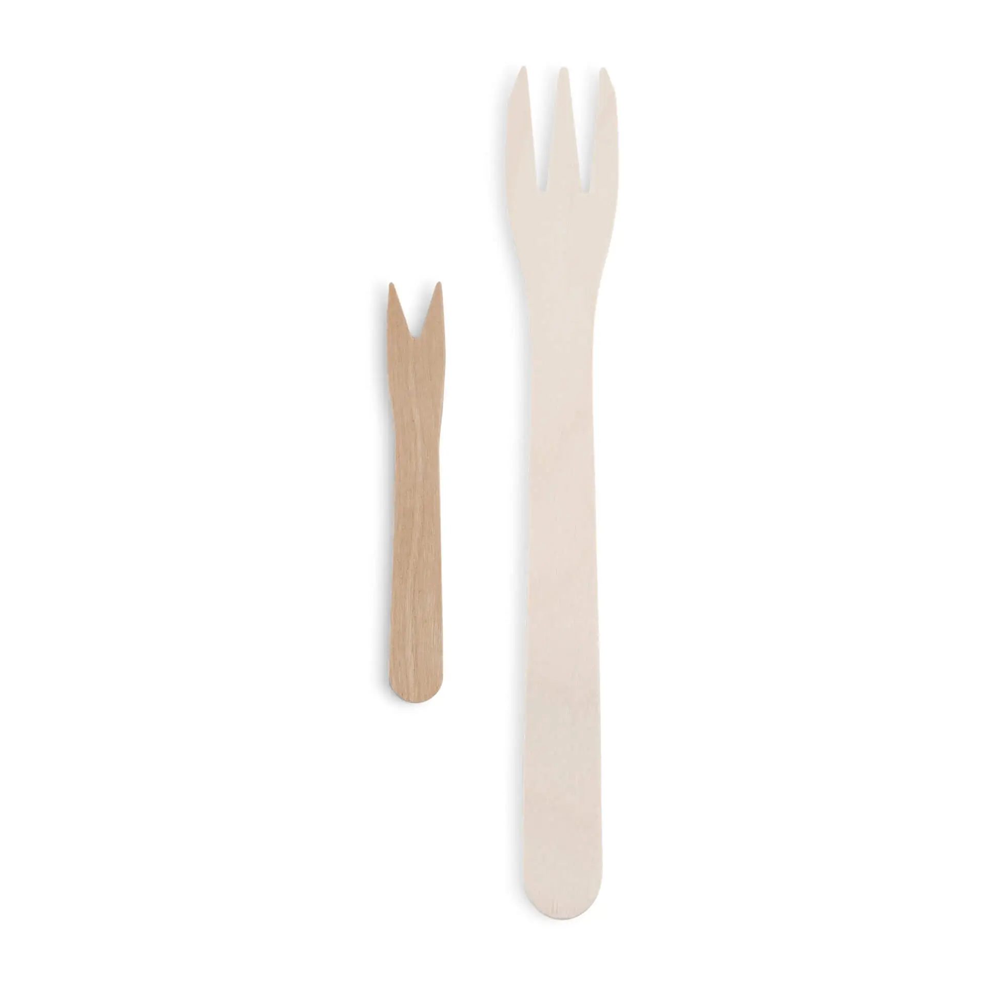 Wooden chip forks, 8.5 cm