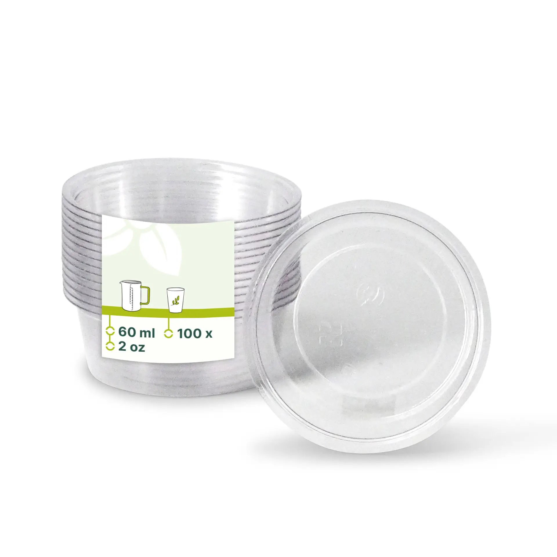 60 ml / 2 oz PLA portion cups, Ø 70 mm, clear dfc024621-portionsbecher-aus-pla-60-ml-70-mm-klar