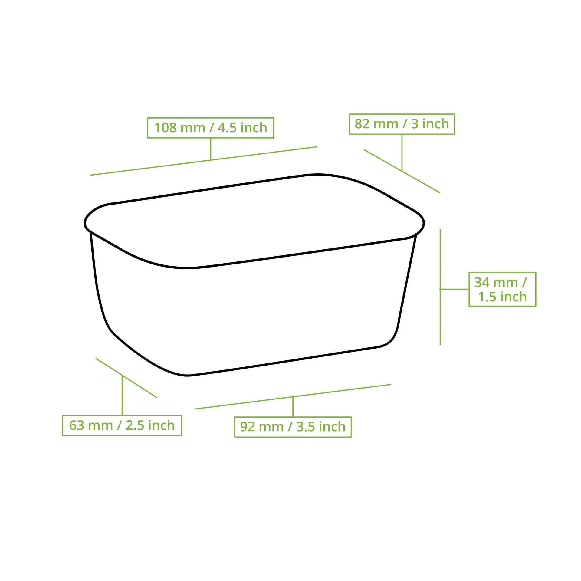 Food containers 150 ml, 11 x 8 x 3.5 cm, kraft, rectangular Food containers 150 ml, 11 x 8 x 3.5 cm, kraft, rectangular