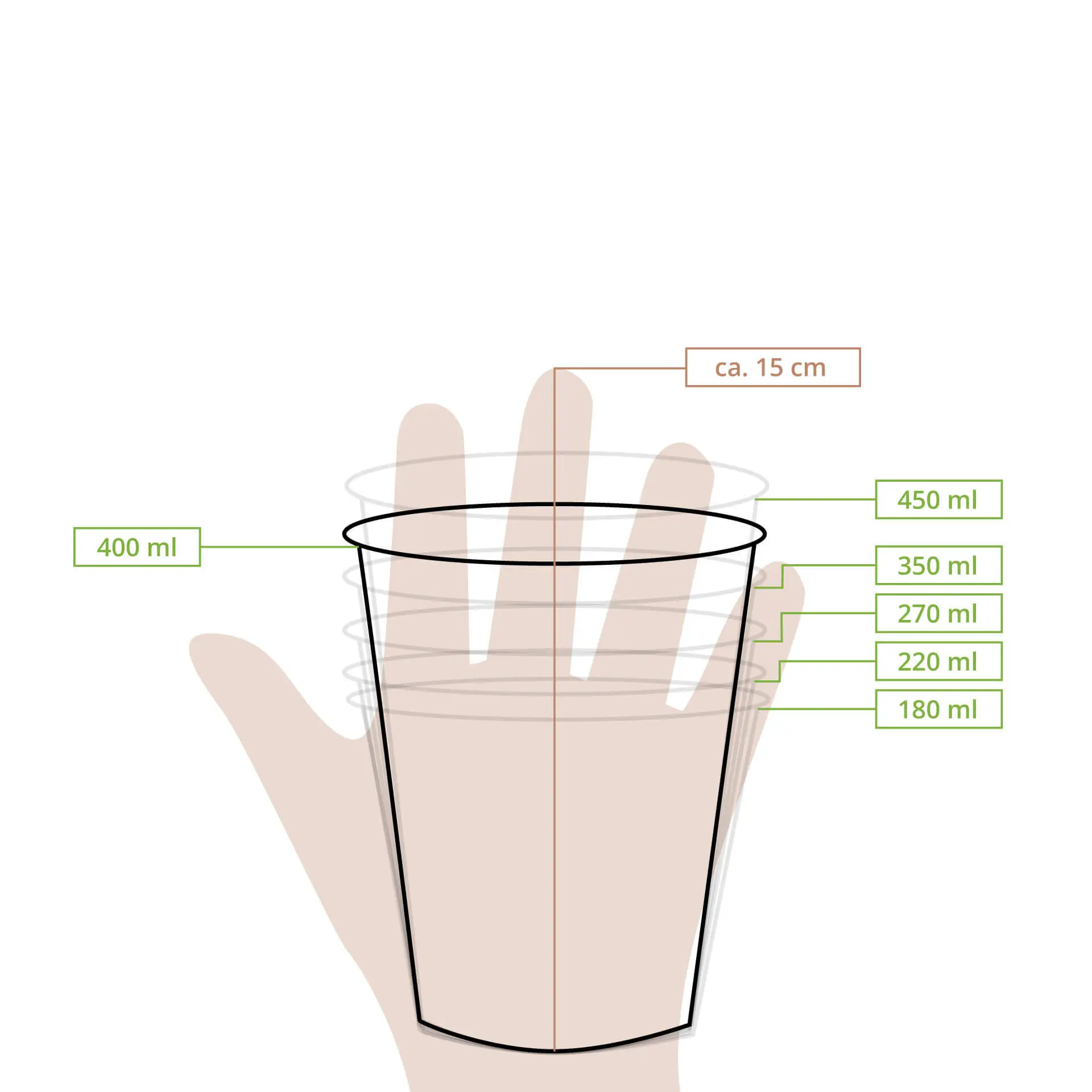 12 oz, max. 14 oz Paper Ice Cream Tubs XL, Ø 92 mm, brown