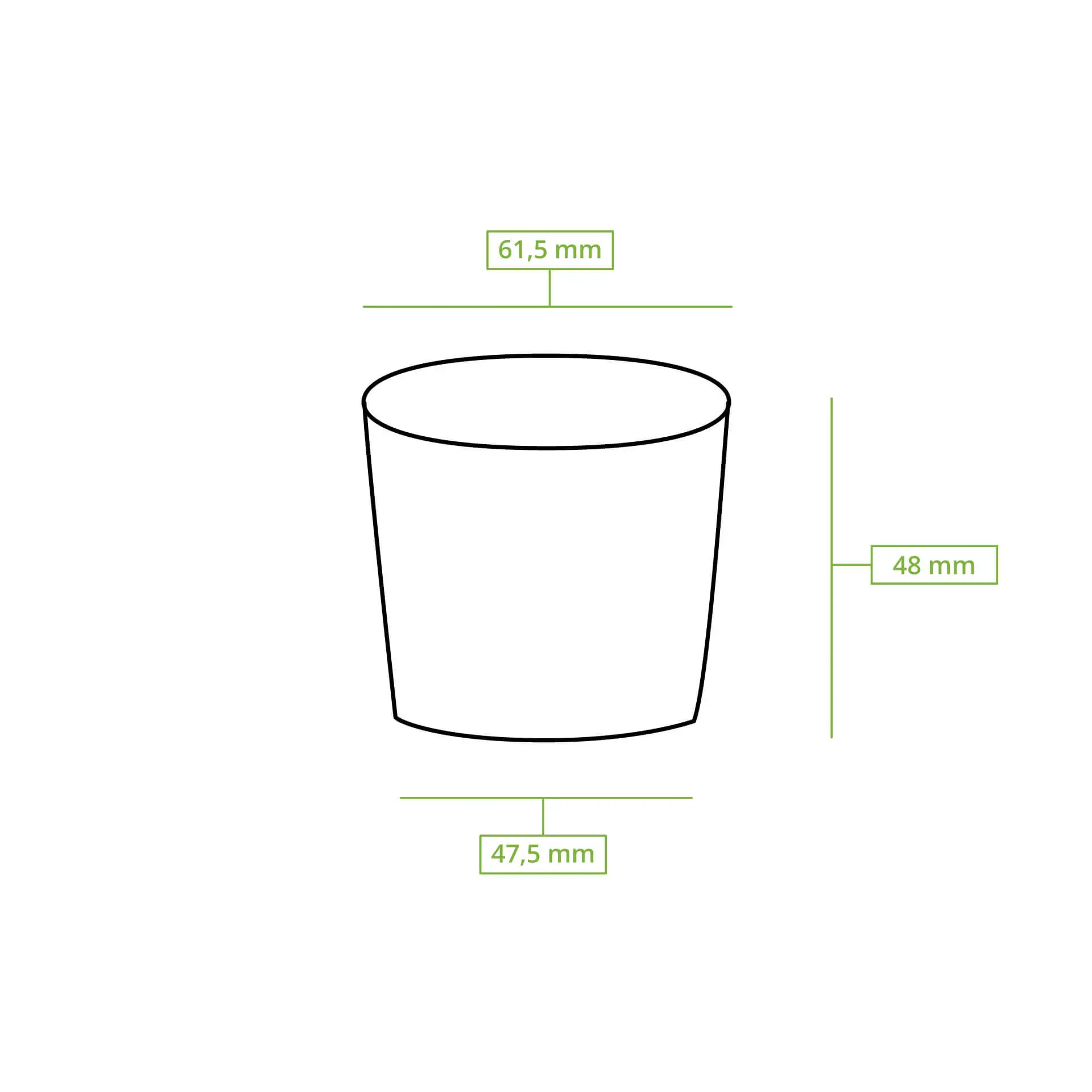 Paper portion cups (eco-friendly coating) 50 ml, Ø 62 mm, unbleached dfc024001-portionsbecher-aus-pappe-bio-beschichtet-50-ml-62-mm-ungebleicht-7