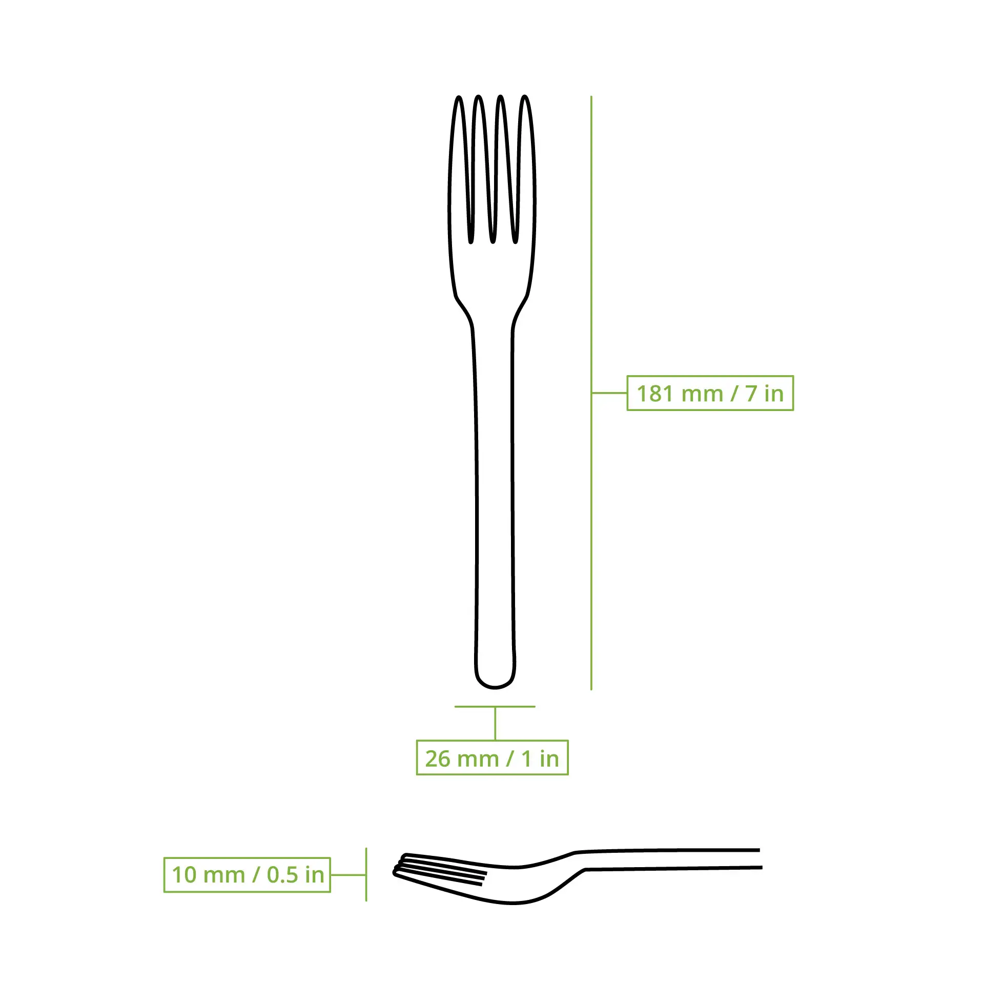 Reusable Forks “merways Cutlery” 18 cm, pepper / grey