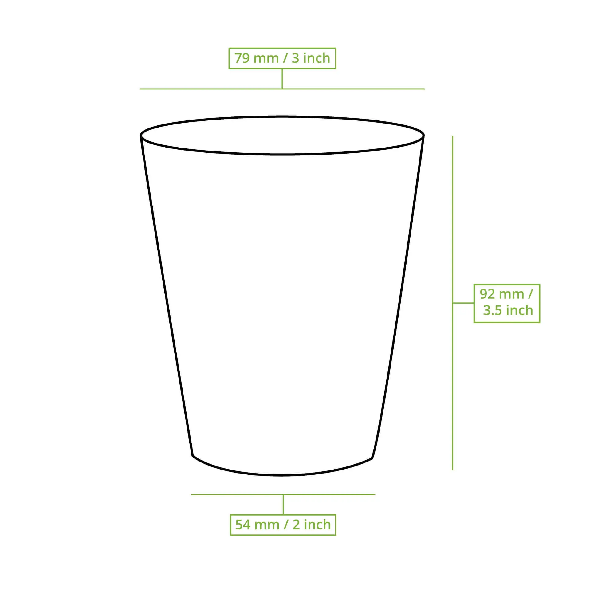 11 oz Reusable coffee cup, Ø 80 mm, PP, transparent