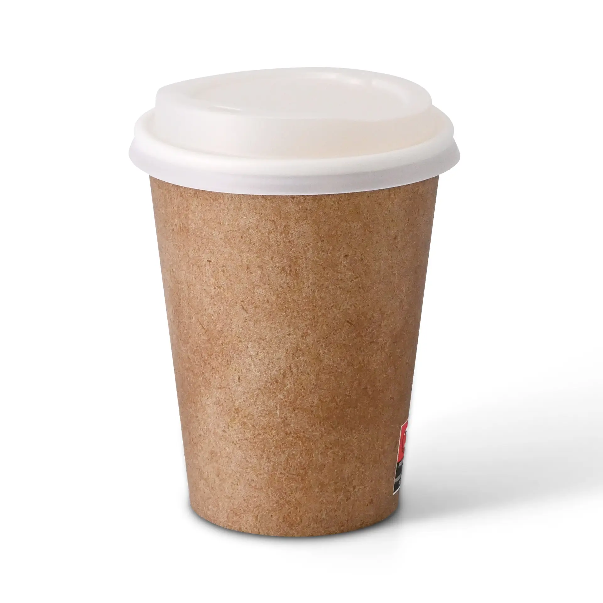 Paper cup 300 ml / 12 oz, Ø 90 mm, single wall, brown / inner white, PLA-coated