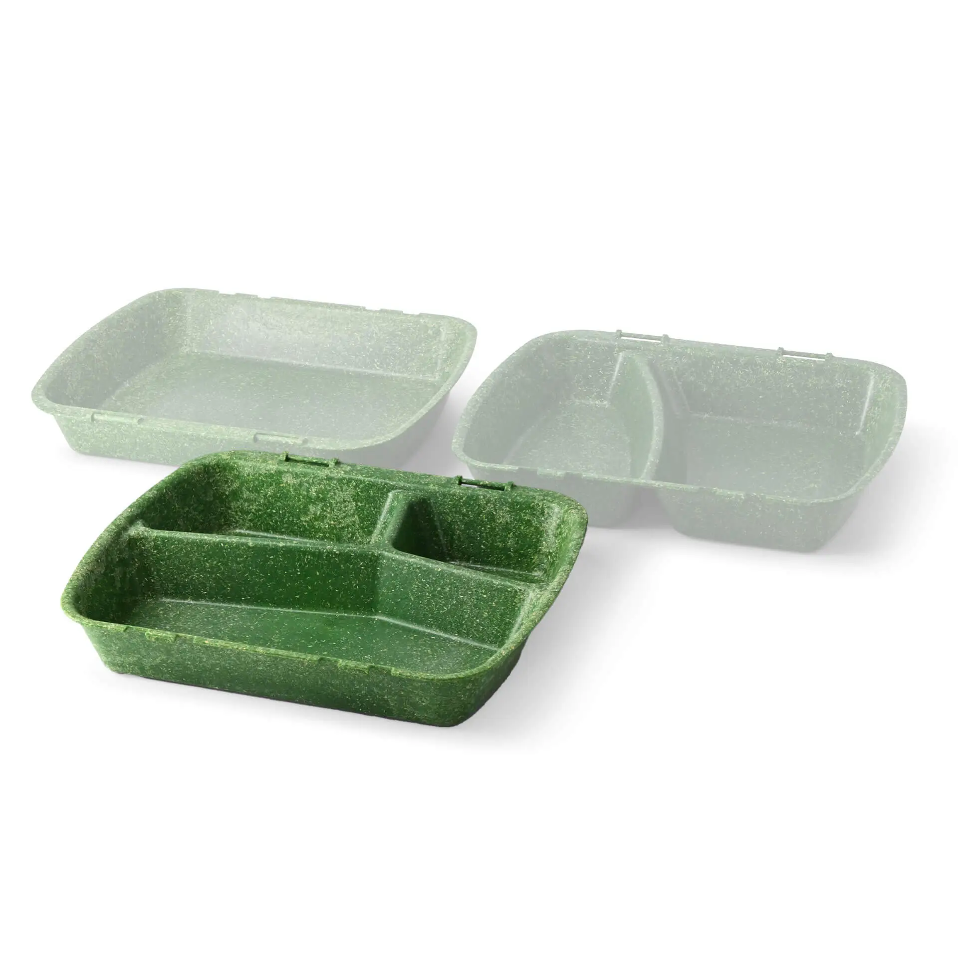 Reusable meal container "merways Box" 24.5 x 20 x 4.5 cm, 3 compartments, HP4/3, spinach green / dark green dfc008461-mehrweg-menue-behaelter-merways-box-245-x-20-x-45-cm-3-kammern-hp43-spinat-dunkelgruen-9