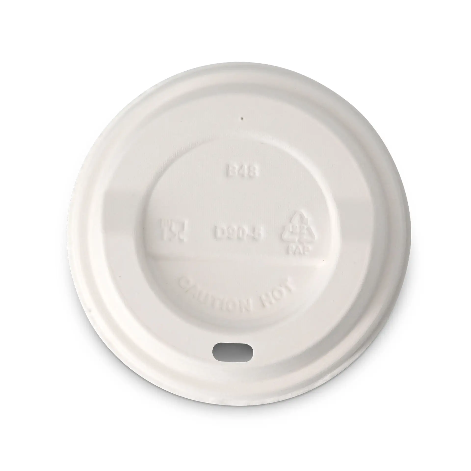 Paper lids Ø 90 mm, white, drinking opening