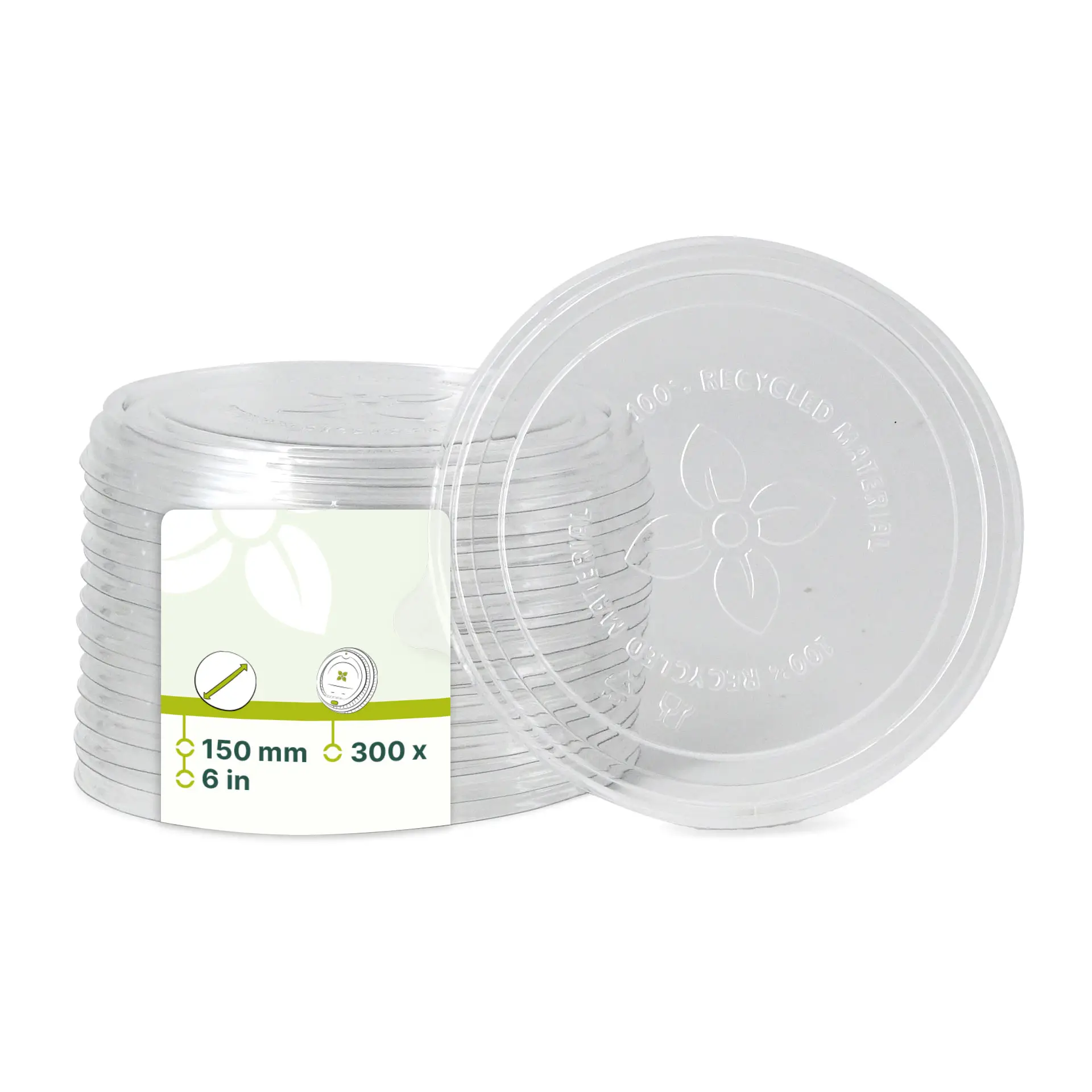 Cup lids rPET Ø 150 mm, clear Cup lids rPET Ø 150 mm, clear