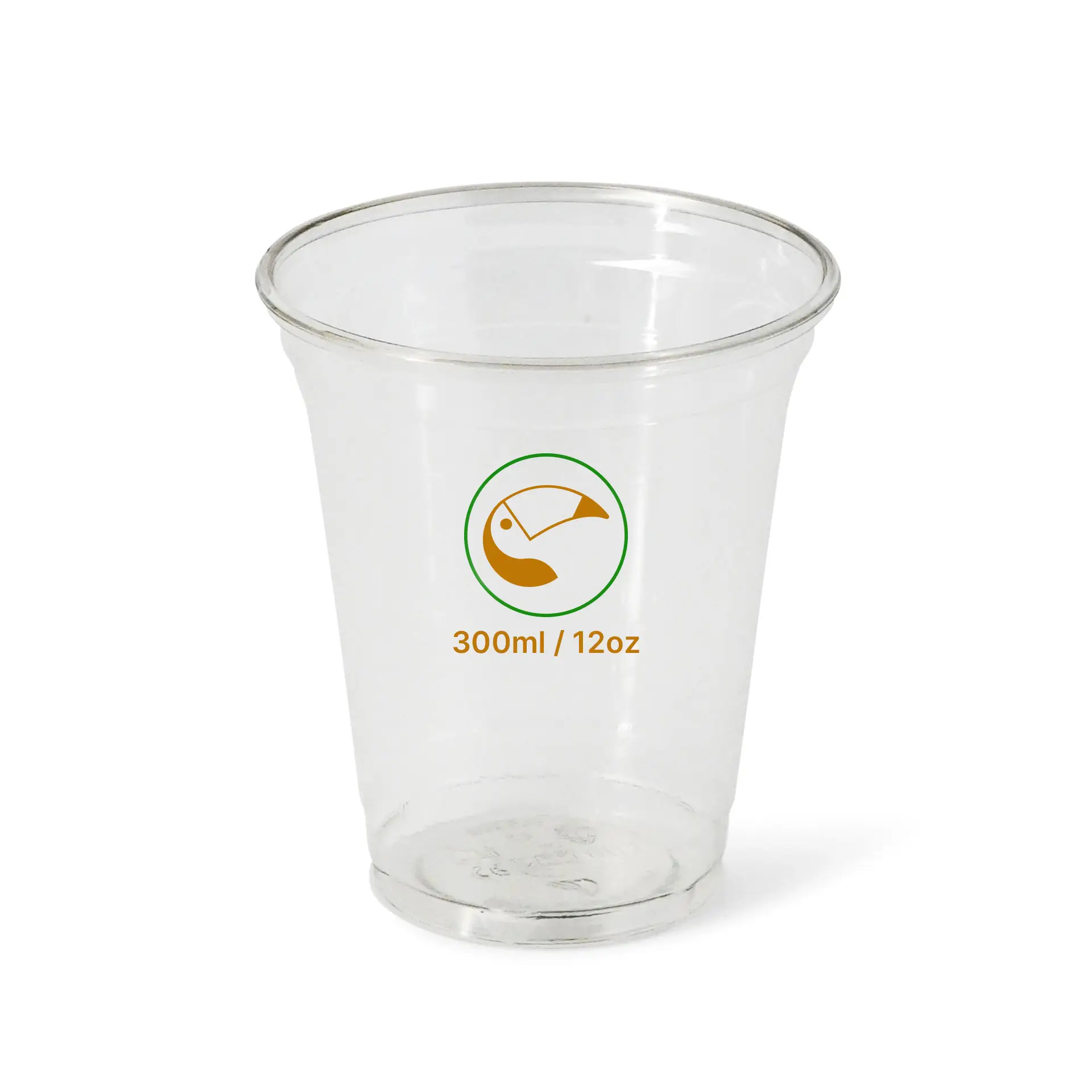 12 oz rPET custom printed cups, clear