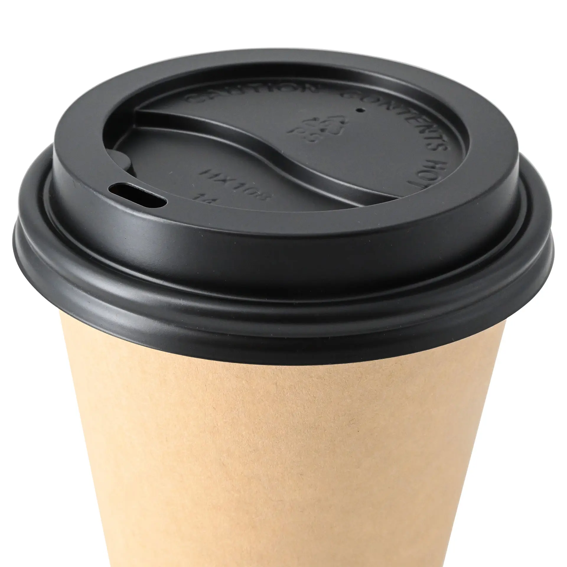 PS lid Ø 90 mm, black, drinking hole