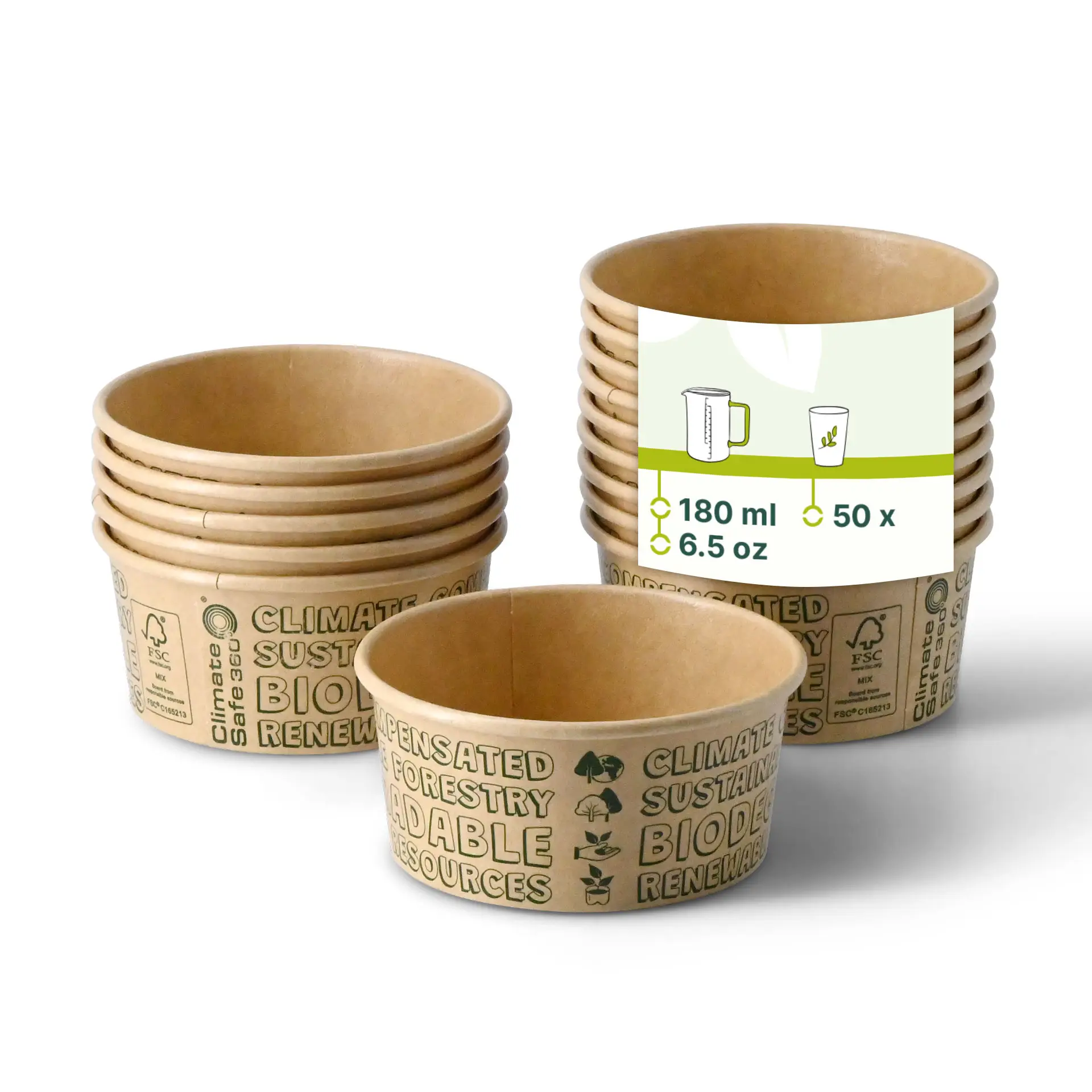 4 oz, max. 6 oz Paper Ice Cream Cups XS, Ø 92 mm, brown 4 oz, max. 6 oz Paper Ice Cream Cups XS, Ø 92 mm, brown