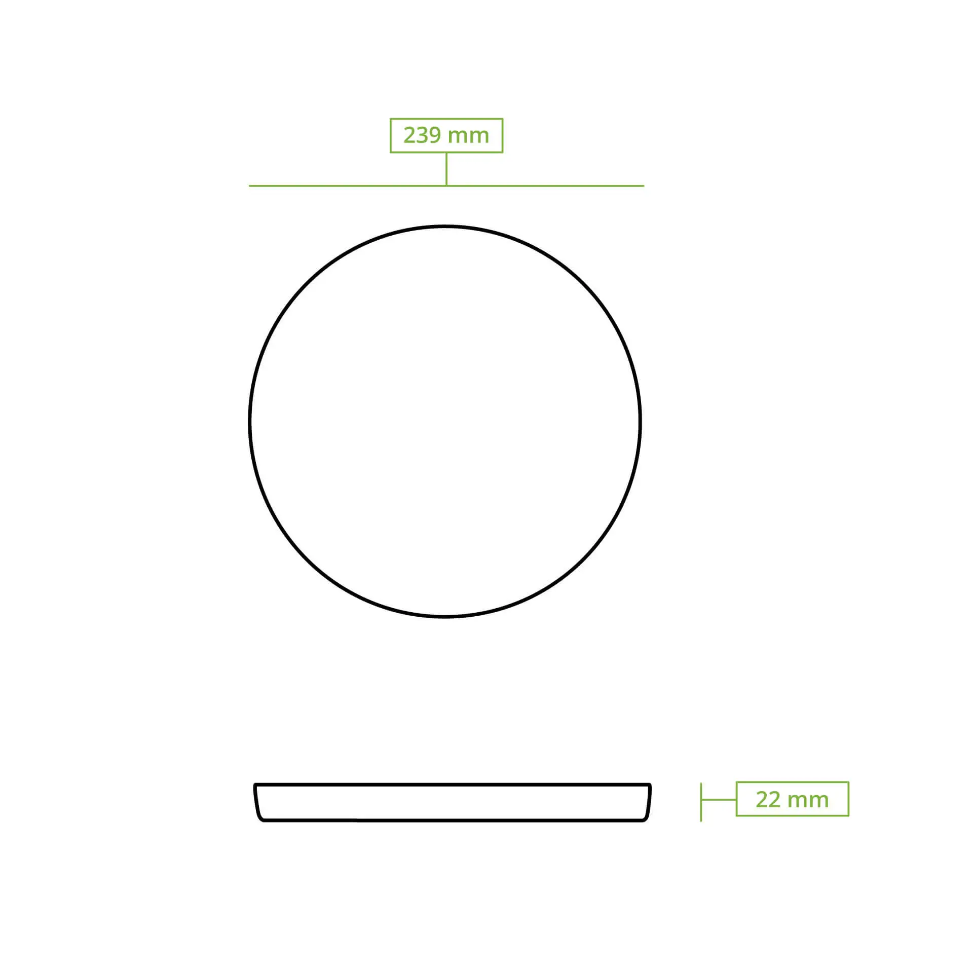 Reusable plates "merways Plate" Ø 24 cm, round, pepper / grey Reusable plates "merways Plate" Ø 24 cm, round, pepper / grey