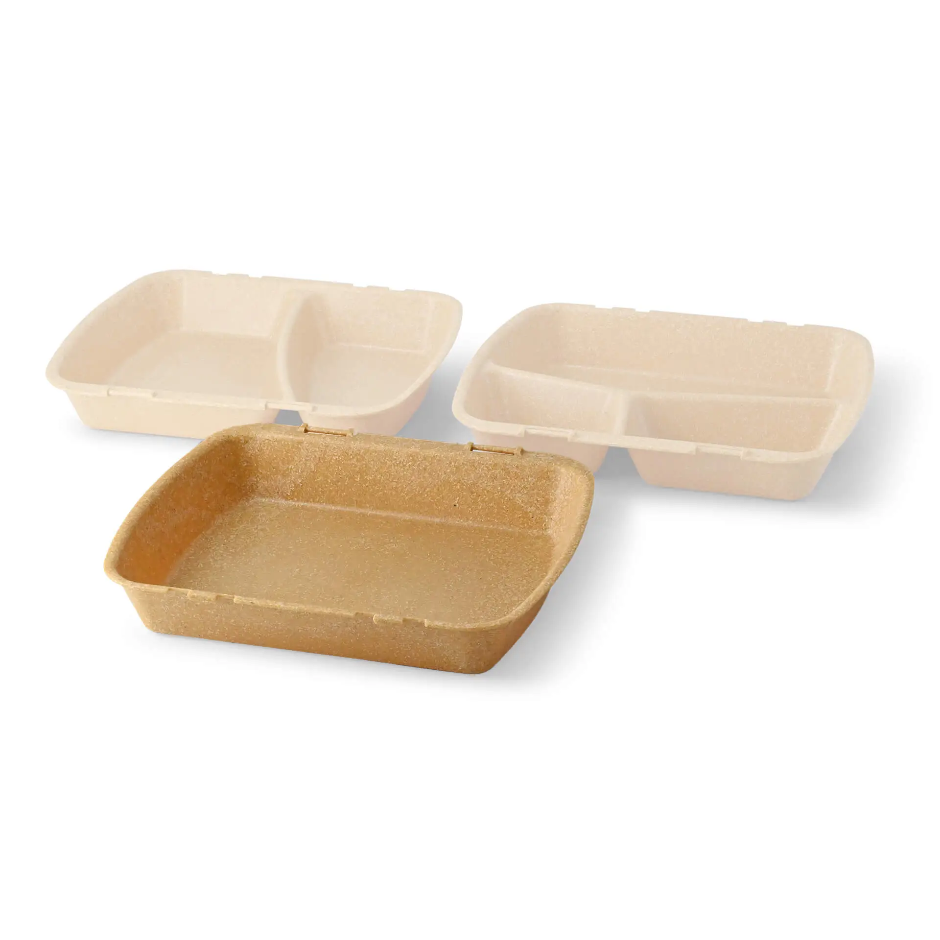 | 2 FOR 1 | Reusable menu-containers merways-Box 24,5 x 20 x 4,5 cm, HP4, caramell / brown