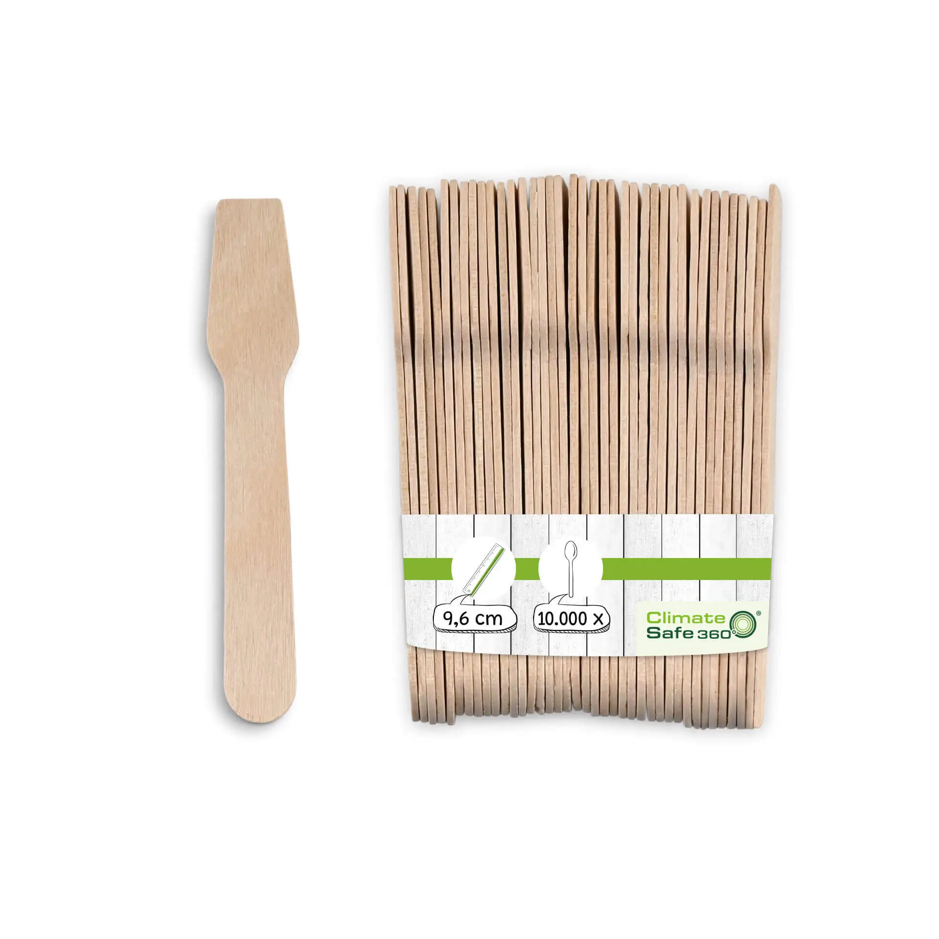 Wooden Ice Cream Spoons 9.6 cm