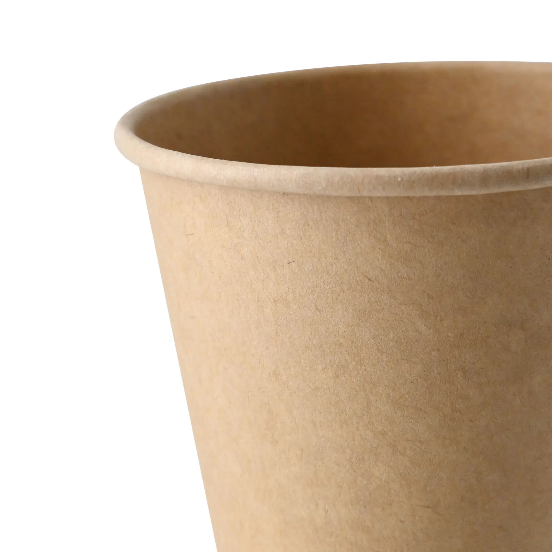 Paper cup 250 ml / 10 oz, Ø 90 mm, single wall, brown, PLA-coated