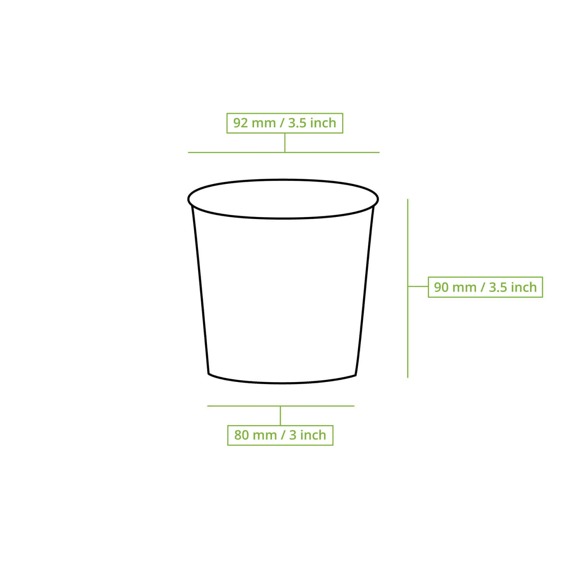 12 oz, max. 14 oz Paper Ice Cream Tubs XL, Ø 92 mm, white 12 oz, max. 14 oz Paper Ice Cream Tubs XL, Ø 92 mm, white