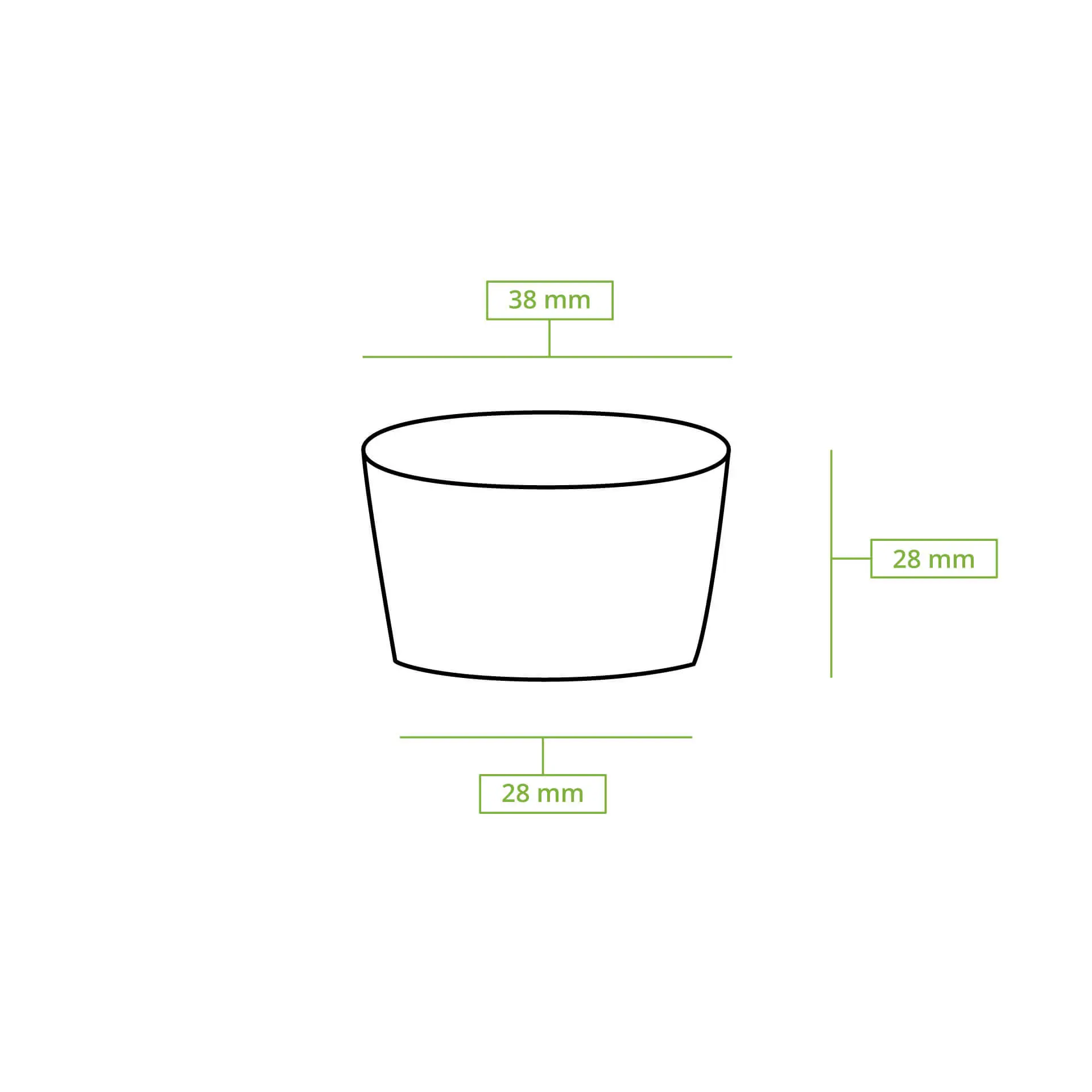 20 ml / 0.7 oz Paper sauce pots, white