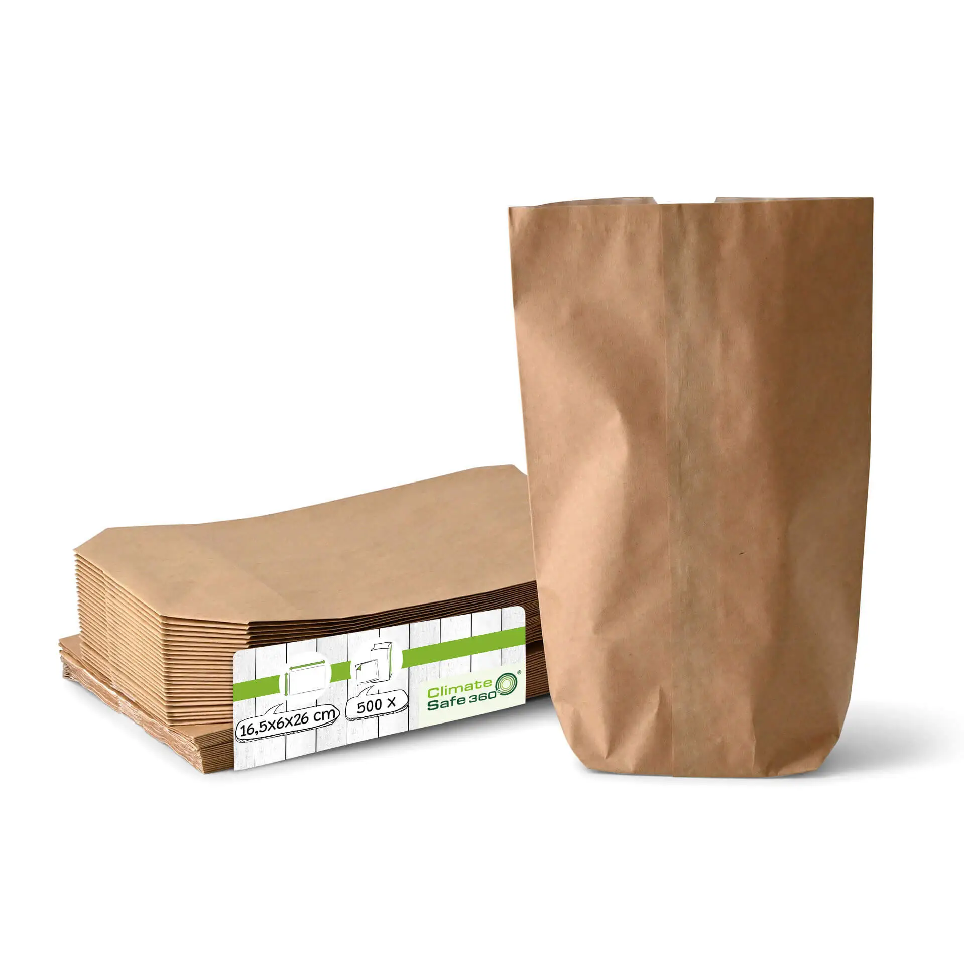 Snack bag 16.5 x 26 x 6 cm, double layered, greaseproof