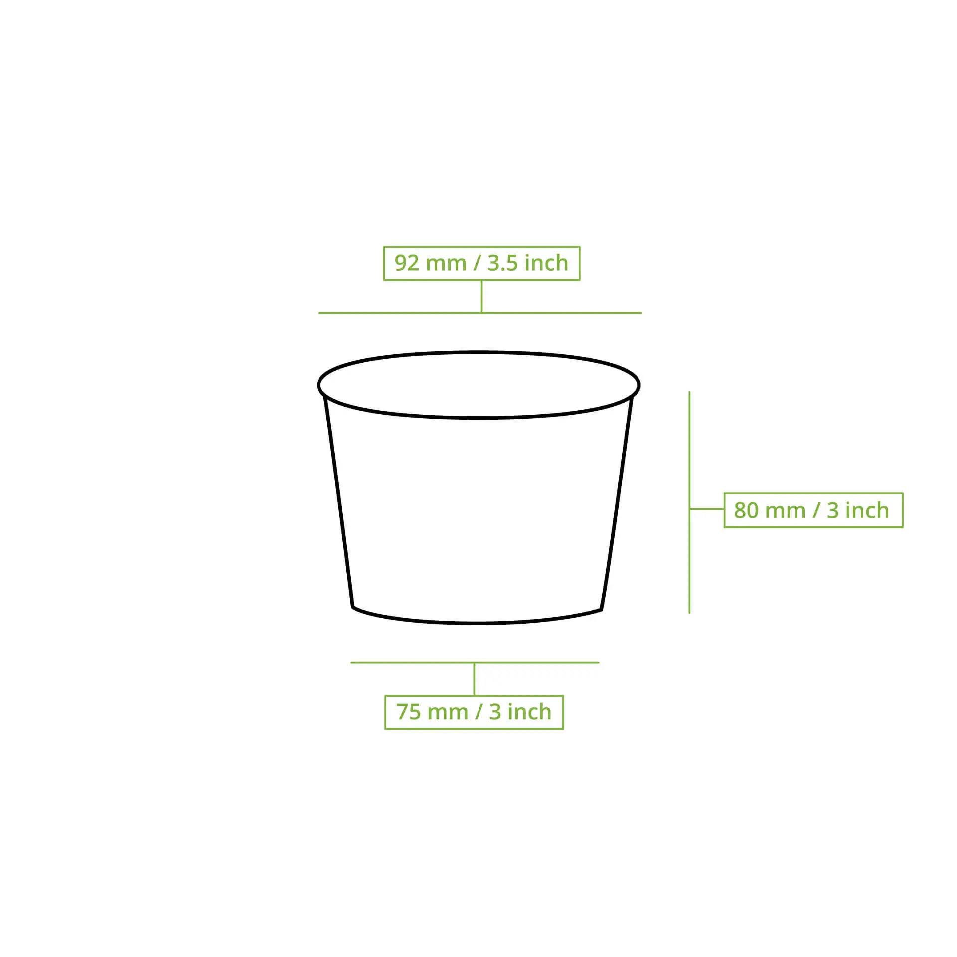 10 oz, max. 12 oz Paper Ice Cream Tubs L, Ø 92 mm, white 10 oz, max. 12 oz Paper Ice Cream Tubs L, Ø 92 mm, white