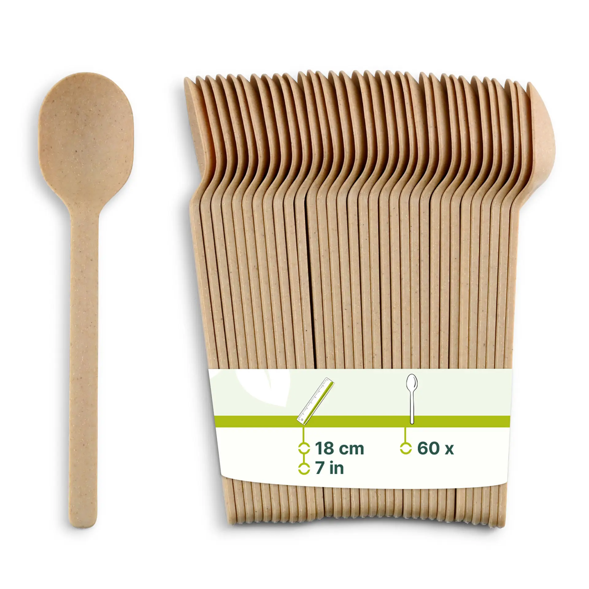 Reusable spoons "merways Cutlery" 18 cm, natural Reusable spoons "merways Cutlery" 18 cm, natural