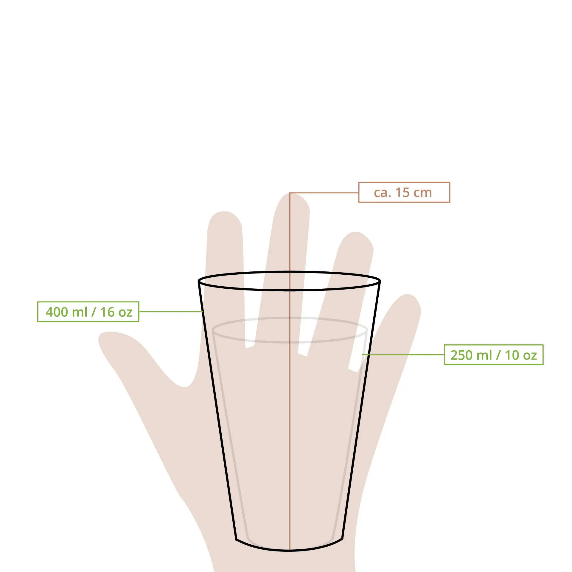 16 oz Reusable Cup (Ribbed) Ø 90 mm, cream white
