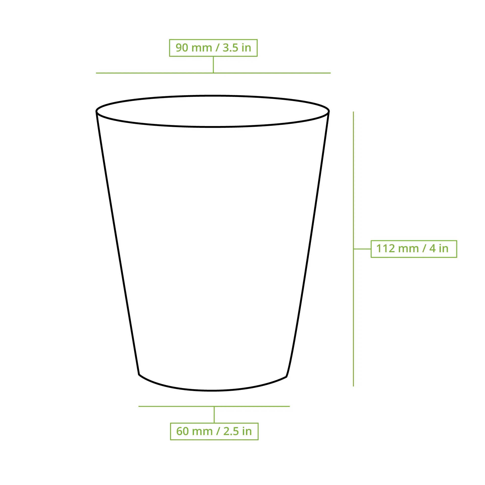 12 oz Paper cup printed with "Coffeebreak", Ø 80 mm, white