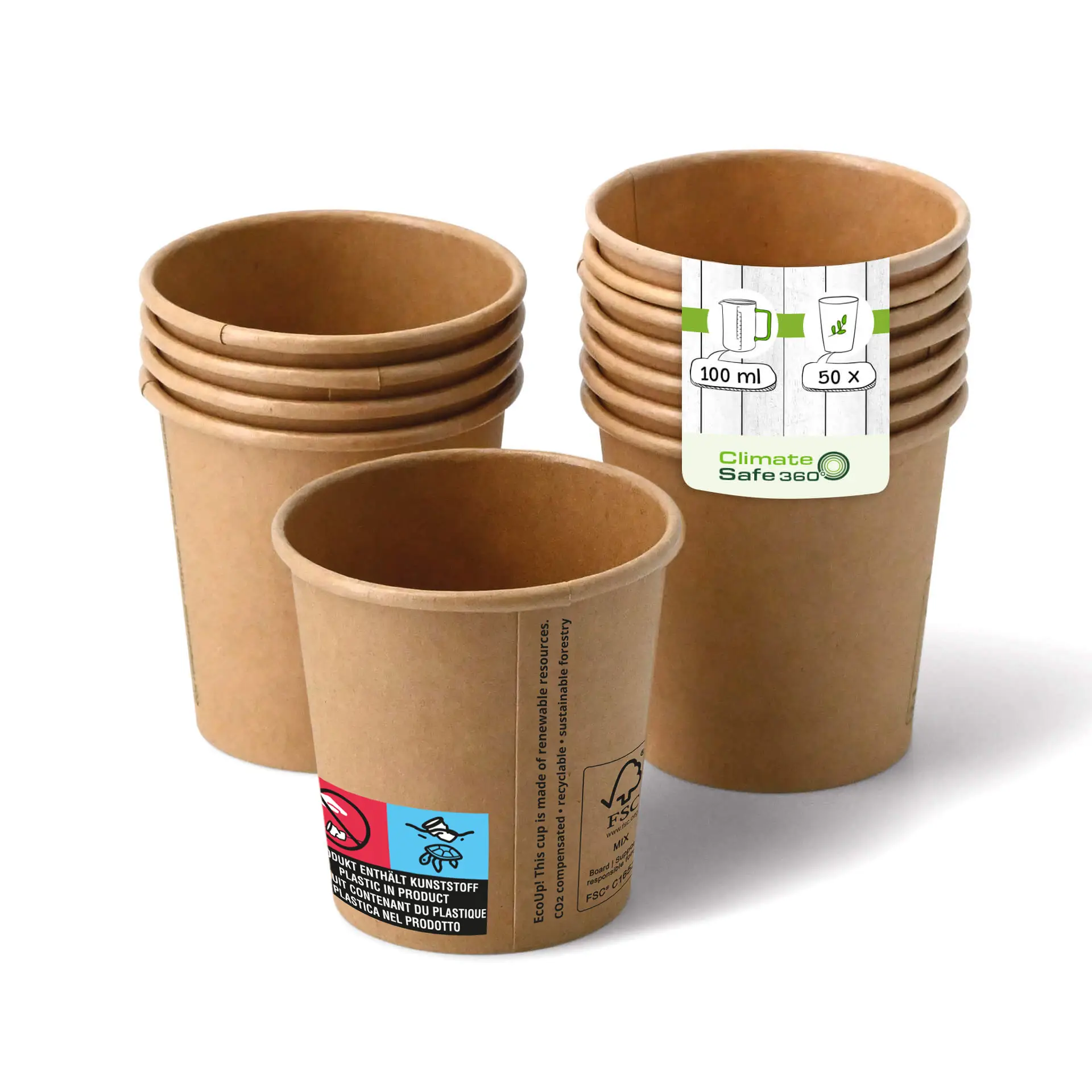 4 oz Paper cups (coated), Ø 62 mm, brown 4 oz Paper cups (coated), Ø 62 mm, brown