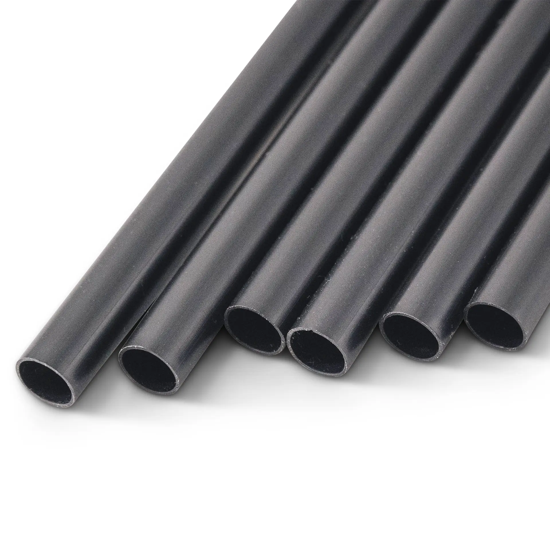 Cocktail straws 15 cm, Ø 0.7 cm, black, reusable