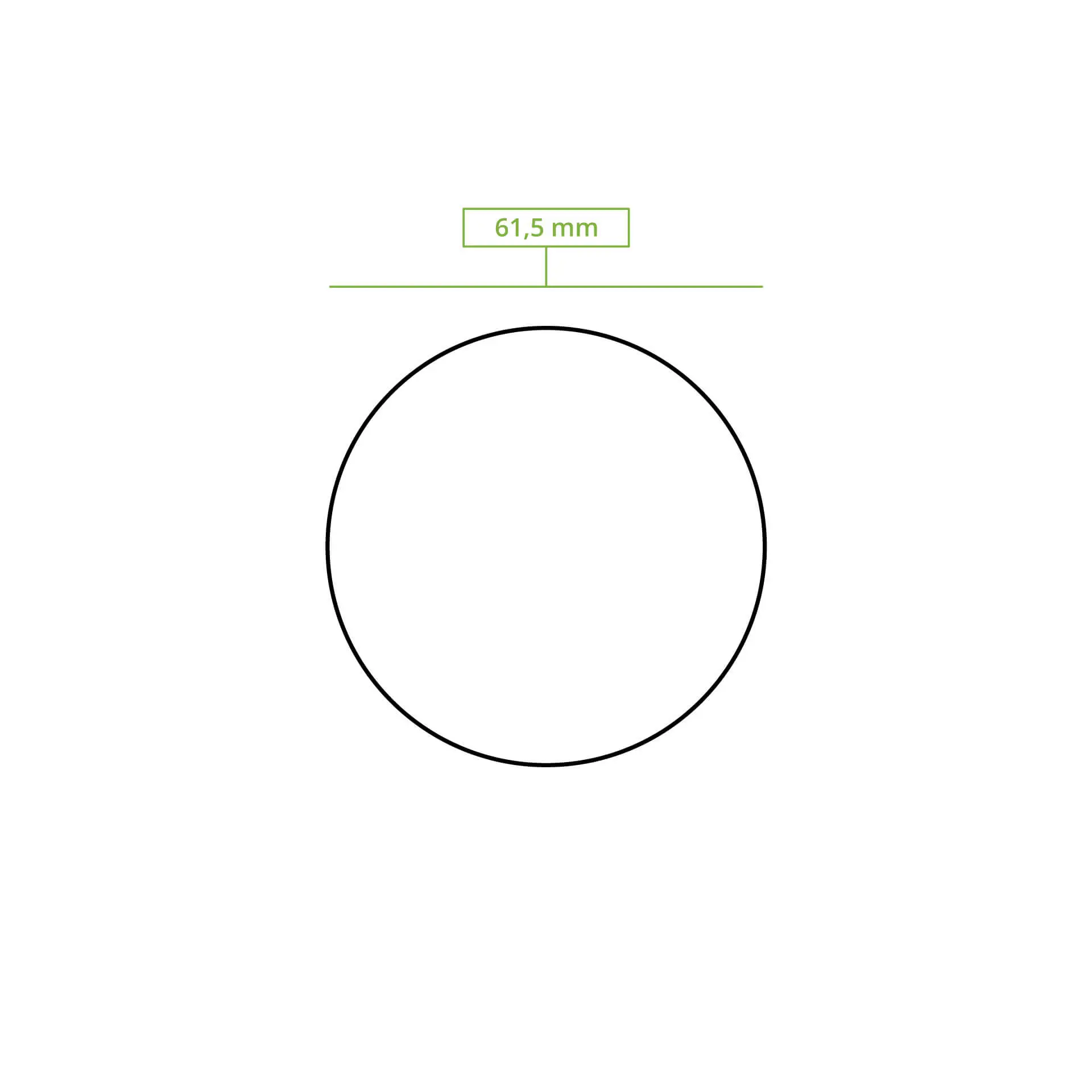 rPET lids Ø 62 mm, transparent